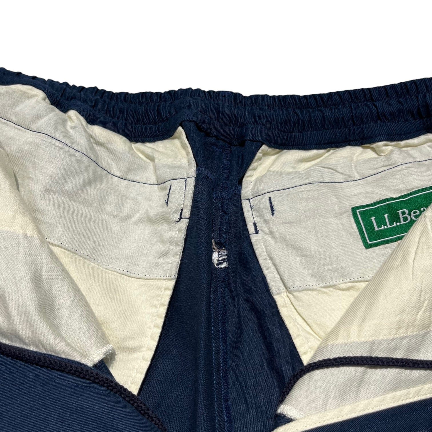 L.L.BEAN(エルエルビーン) animal stitch wide shorts アニマルステッチワイドショーツ M ネイビー