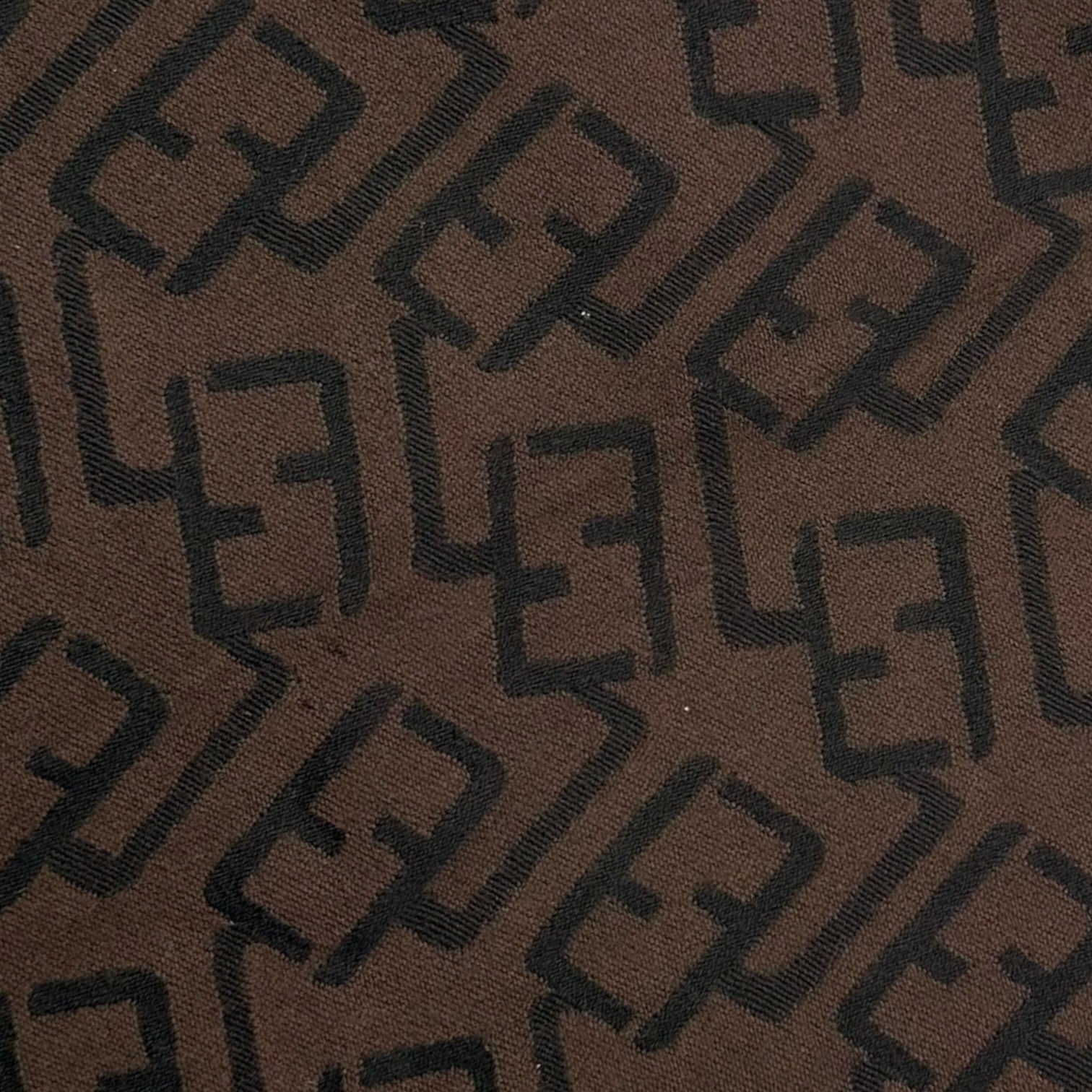 FENDI(フェンディ) Zucca-Print Wool Scarf ズッカ柄 ウール マフラー ブラウン×ブラック