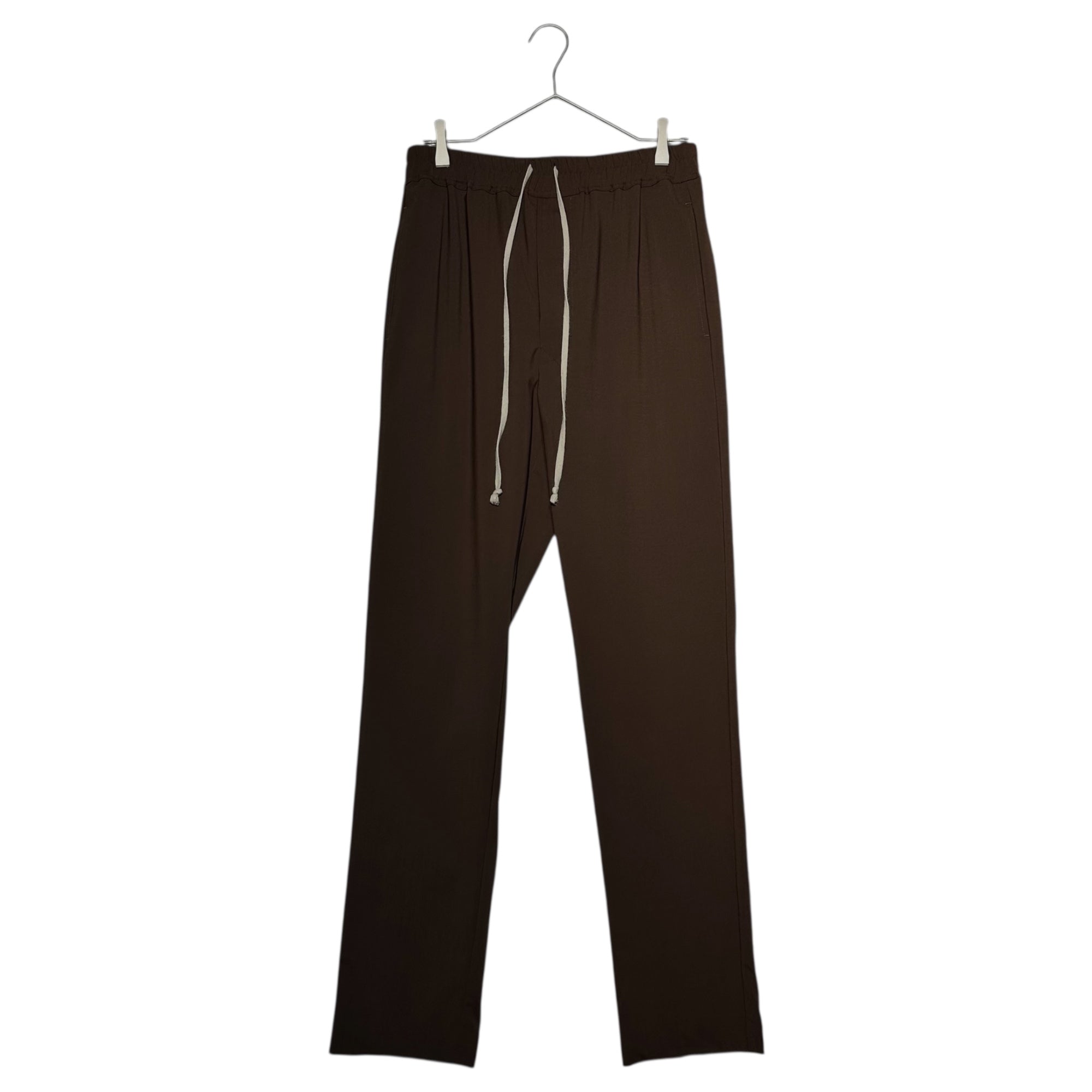Rick Owens(リックオウエンス) 23AW drawcord string long pants ドロスト ロング パンツ RU02C7390 ZL 46(S) ブラウン 国内参考定価154,000円(税込)