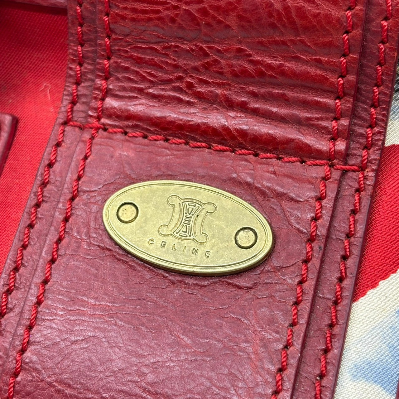 CELINE(セリーヌ) Vintage PARIS Limited Edition Ella Frame Hand Bag ヴィンテージ パリ 限定 エラ フレーム ハンド バッグ CE00/24 レッド ユニオンジャック