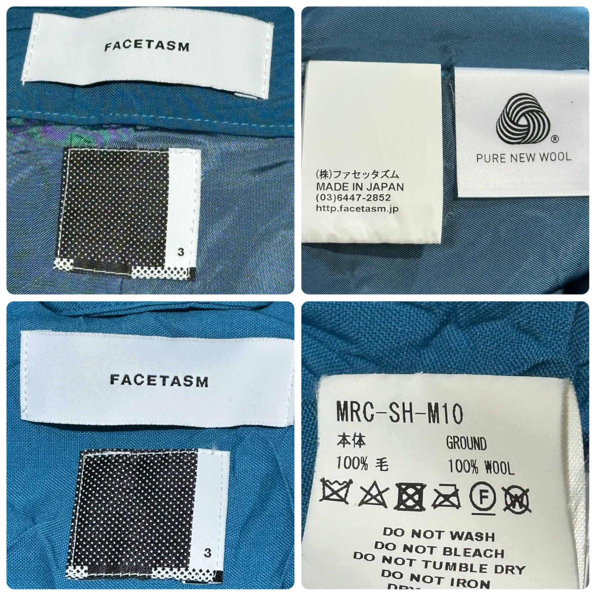 FACETASM ファセッタズム ドット　フリルシャツ　日本製 M28 FACETASM ファセッタズム ドットフリルシャツ日本製 M28