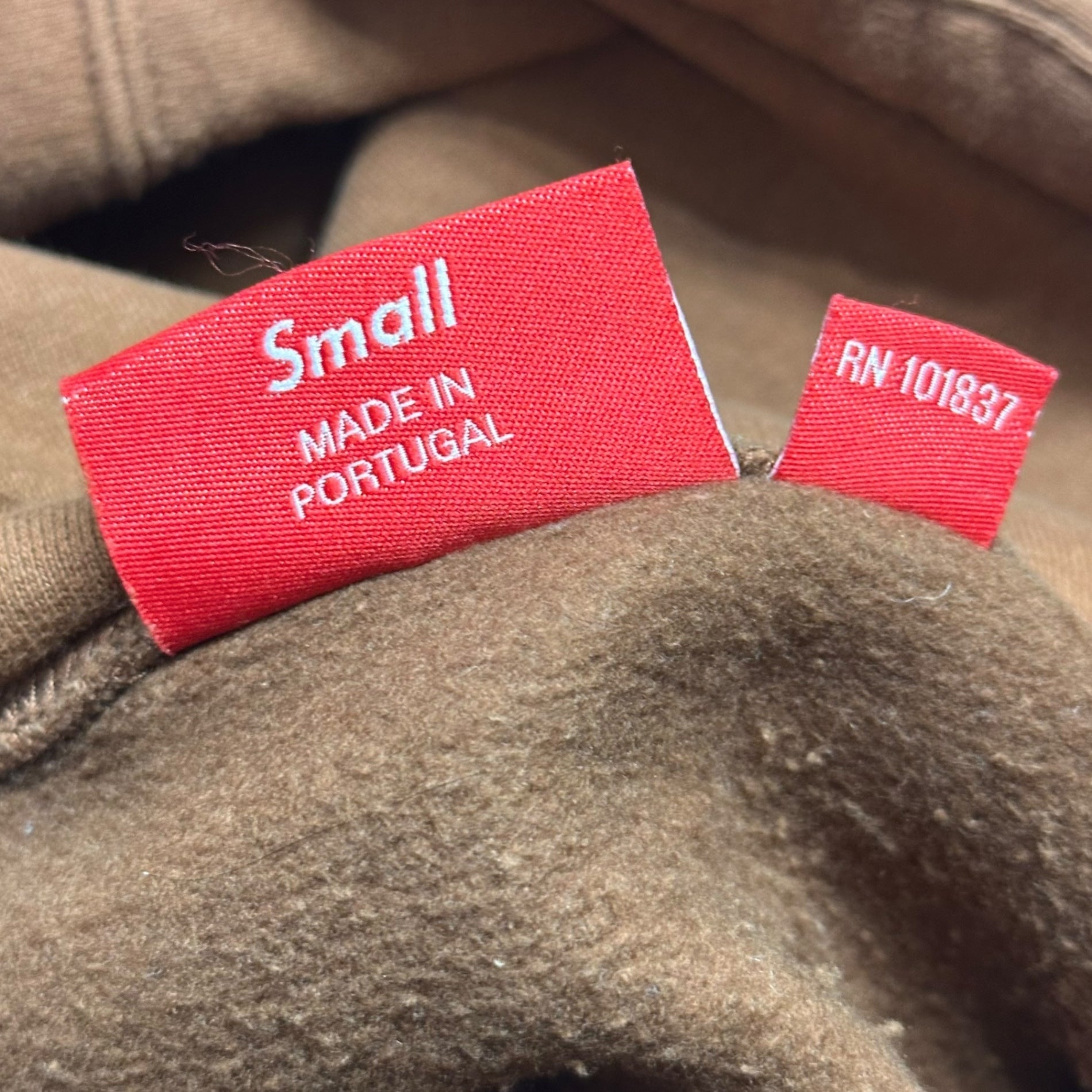 SUPREME(シュプリーム) 22SS Embroidered Chenille Hooded Sweatshirt ロゴ 刺繍 プルオーバー パーカー S ブラウン