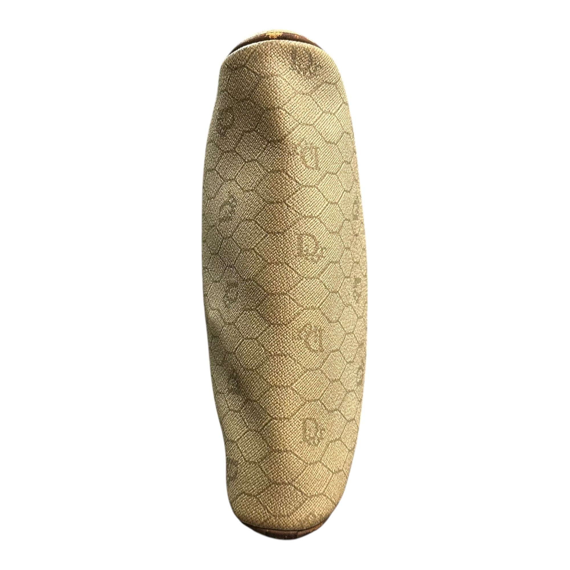 Christian Dior(クリスチャンディオール) 1970's Honeycomb Pattern PVC Shoulder Bag ハニカム柄 ショルダー バッグ ベージュ 70年代 ailee ジップ ヴィンテージ OLD