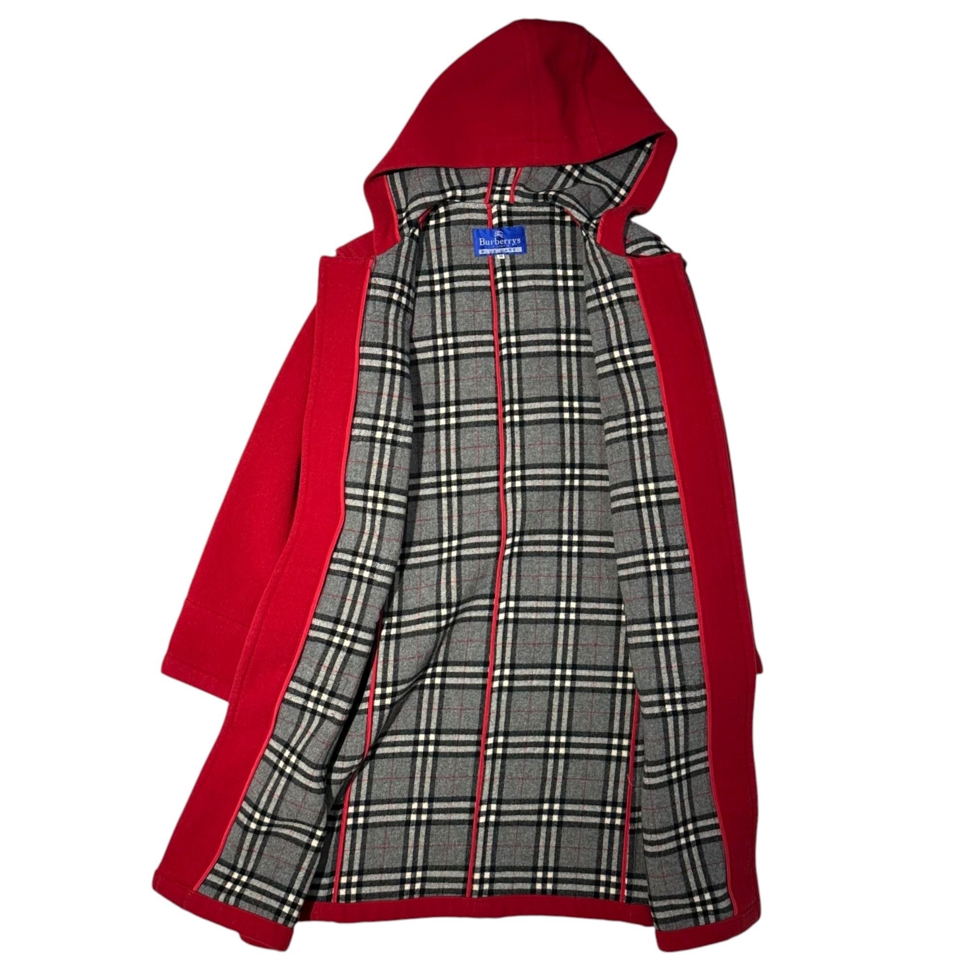 BURBERRY BLUE LABEL(バーバリーブルーレーベル) Old Melton duffle coat オールド メルトン ダッフル コート 38(M程度) レッド