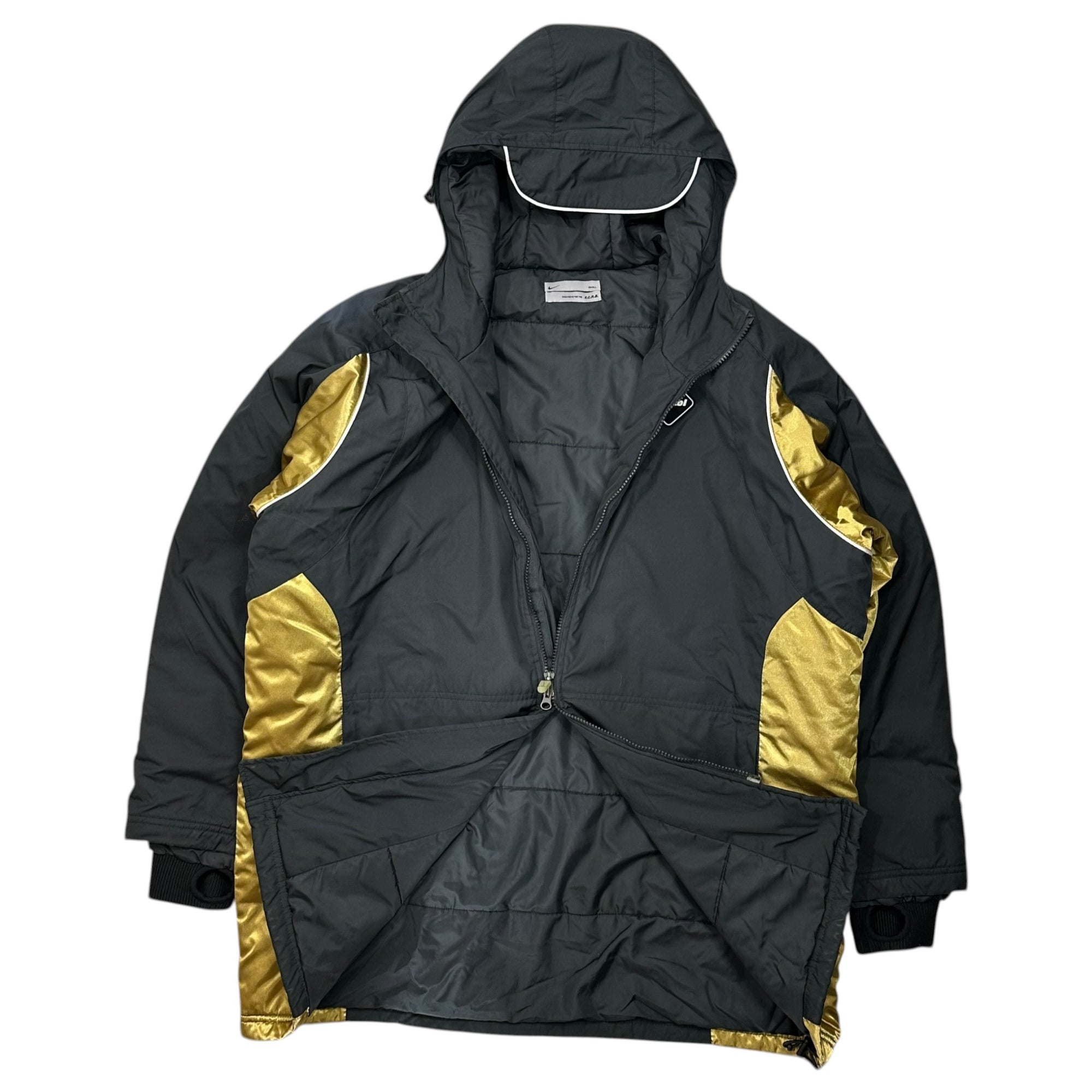 F.C.Real Bristol FCRB(エフシーレアルブリストル) CLIMA-FIT Padded Hooded Jacket 中綿 フーデッド ジャケット F1 SN1 S ブラック×ゴールド