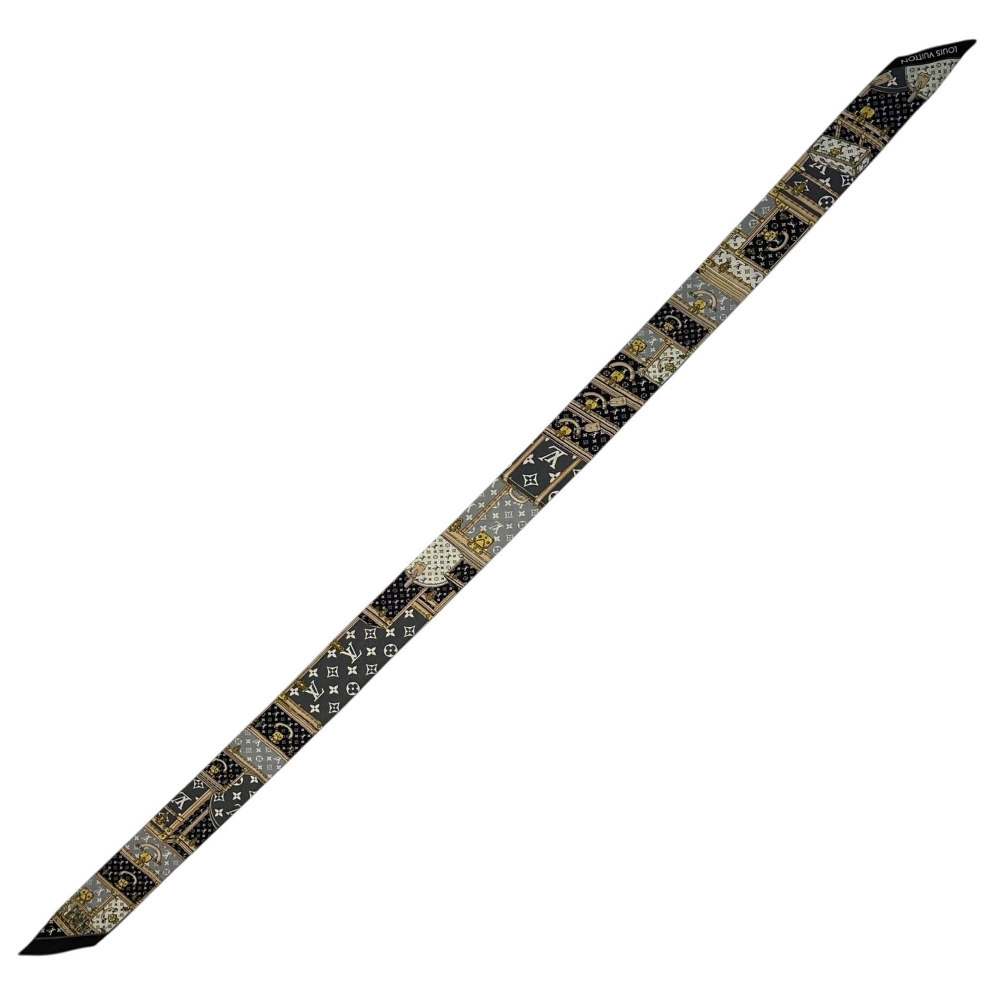 国内発送 LOUIS VUITTON バンドー BB レッツゴー スカーフ 黒 LOUIS VUITTON - 【中古品】 LOUIS VUITTON バンドーBB