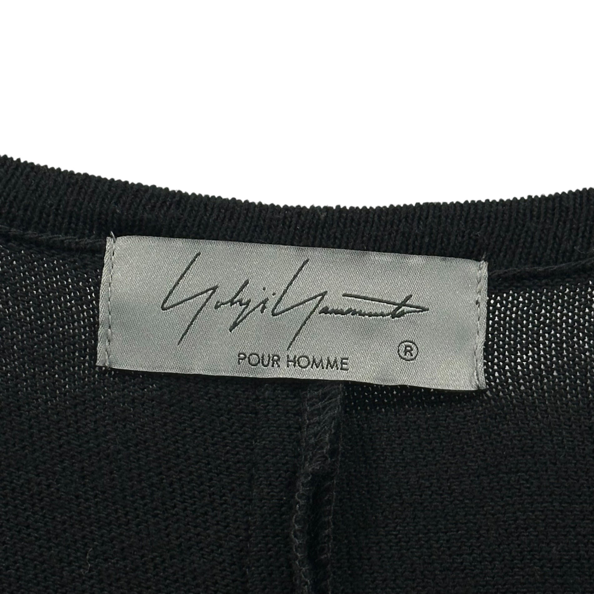 YOHJI YAMAMOTO POUR HOMME(ヨウジヤマモトプールオム) 25SS 10/-BD GAUZE SINGLE JERSEY SLEEVELESS LONG CARDIGAN ガーゼ 天竺 ロング ベスト ノースリーブ カーディガン CL-V02-100 3(L程度) ブラック