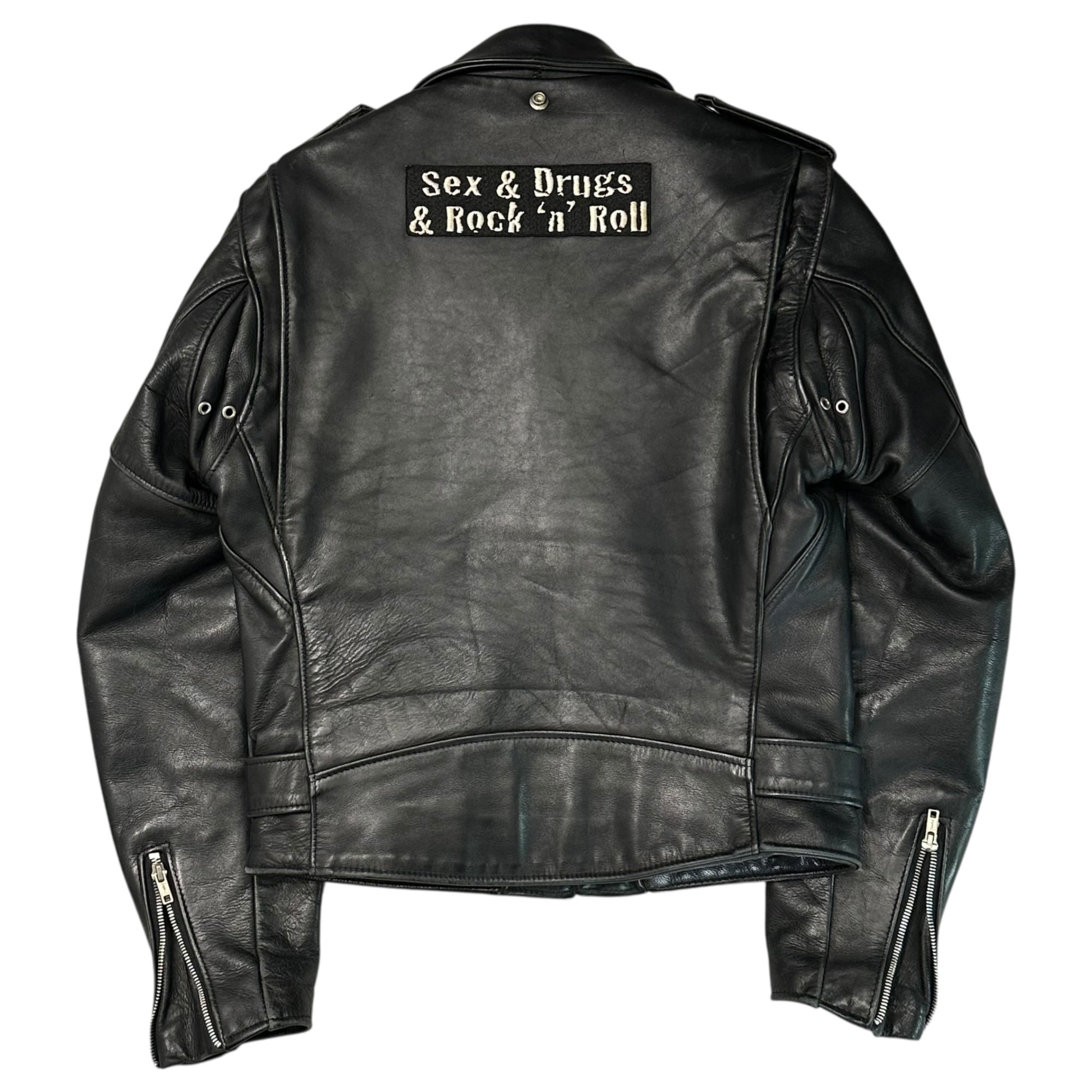 Schott ショット レザージャケット 36 90s ヴィンテージ 黒 SCHOTT(ショット) 90's Custom Patch Leather Rider's Jacket 90年代