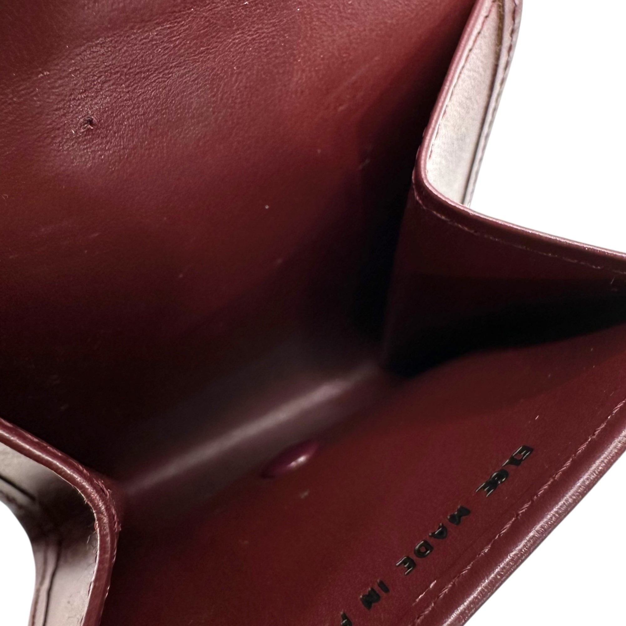 Cartier(カルティエ) Logo stamped coin purse ロゴ 型押し コインケース ボルドー 財布