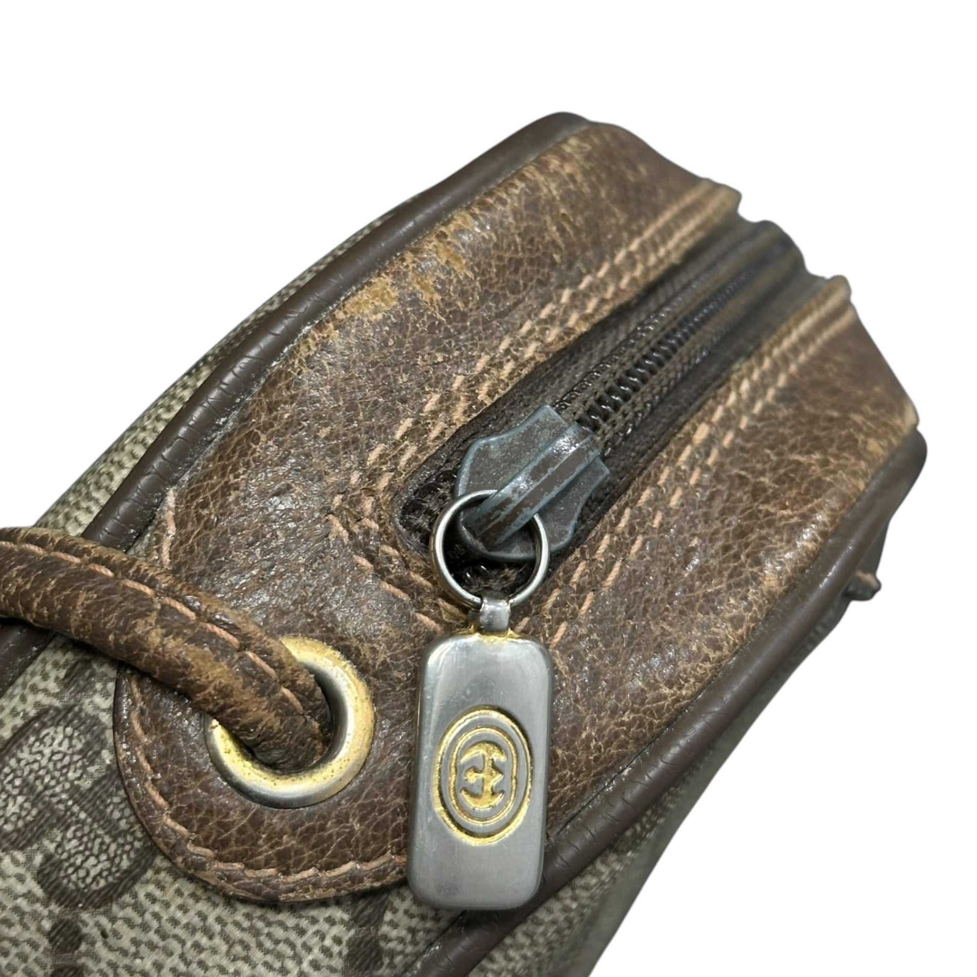 GUCCI(グッチ) 1970's~1980's GG Plus Sherry Line Shoulder Bag GGプラス シェリーライン ショルダー バッグ 89.02.066 ベージュ 70年代～80年代 ヴィンテージ OLD