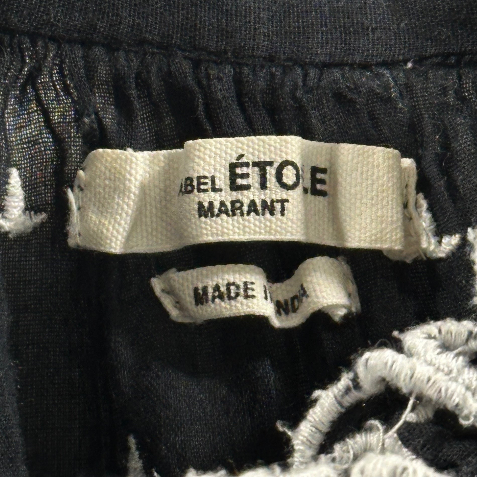 ISABEL MARANT(イザベルマラン) Ethnic Embroidered Stand Collar Cotton Dress エスニック 刺繍 スタンドカラー コットン ワンピース 36(S程度) ブラック サイドポケット