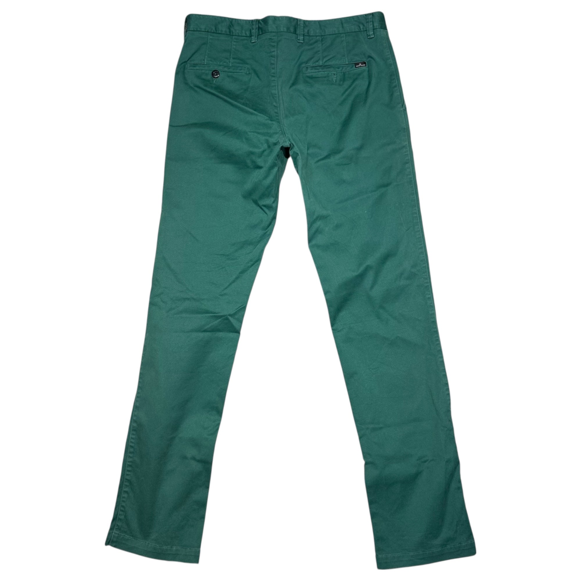 STONE ISLAND(ストーンアイランド) 15AW TYPE RE Cotton Stretch Straight Pants コットン ストレッチ ストレート パンツ 63153AZLN W33 グリーン