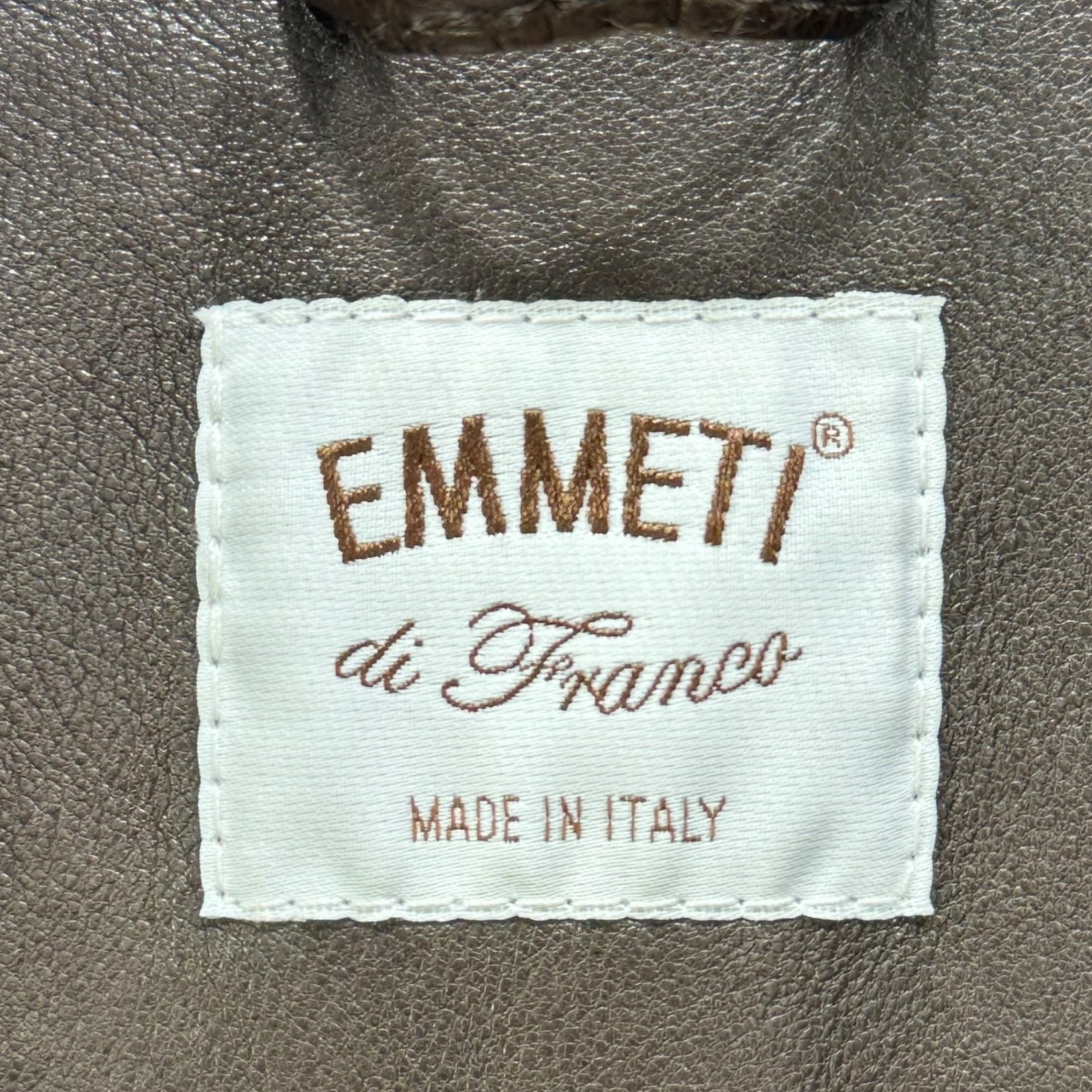 EMMETI(エンメティ) Lambskin Single-Breasted Leather Rider Jacket ラムスキン シングル レザー ライダース ジャケット 44 ブラウン イタリア製