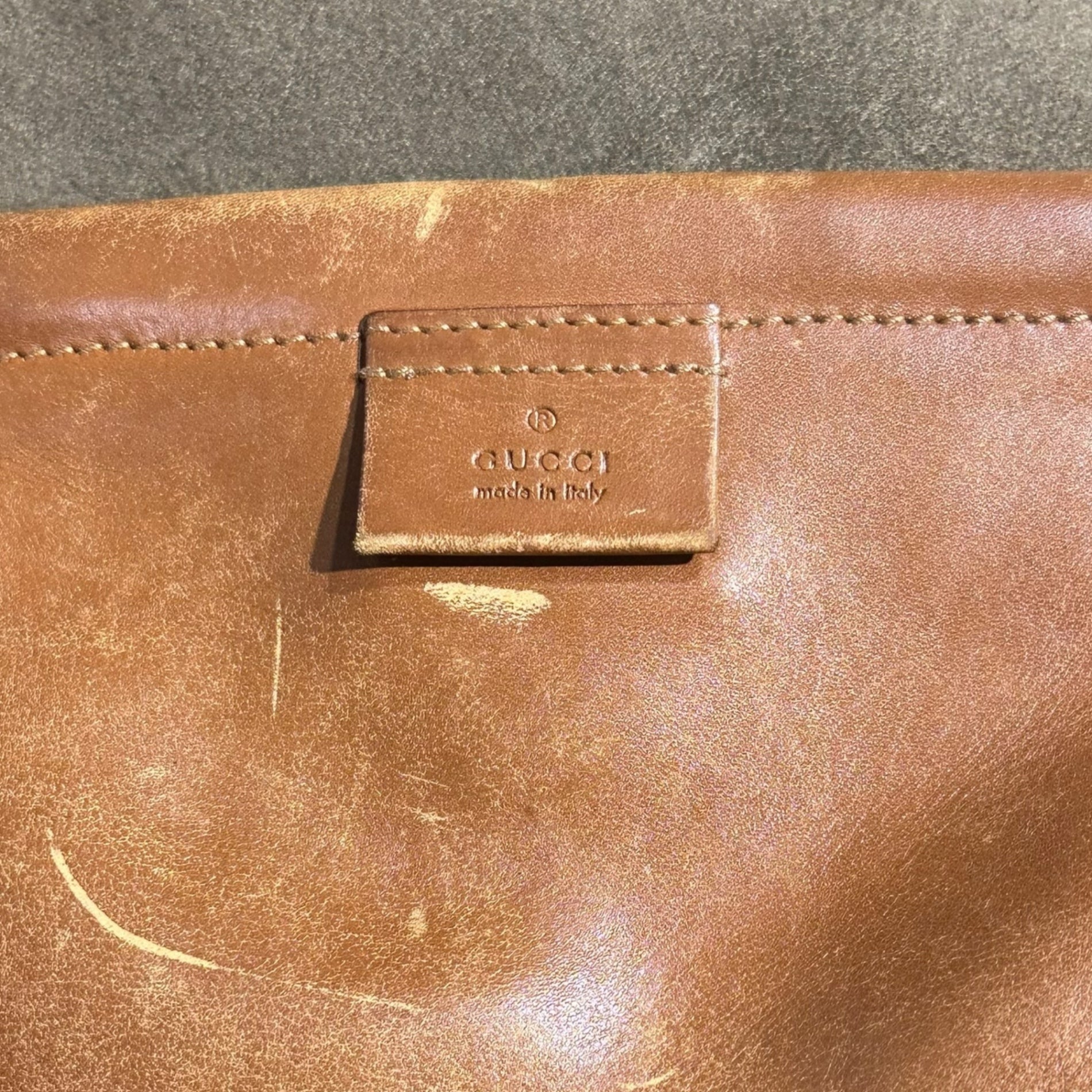GUCCI(グッチ) Suede Leather One-Shoulder Bag スウェード レザー ワンショルダー バッグ 95726・214397 ベージュ×ブラウン OLD オールド