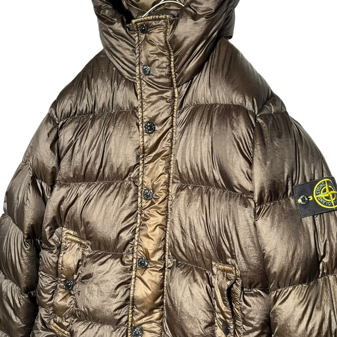 STONE ISLAND(ストーンアイランド) 14AW Garment Dyed Hooded Down Jacket ガーメントダイ フーディー ダウン ジャケット 611545424 L ブラウン