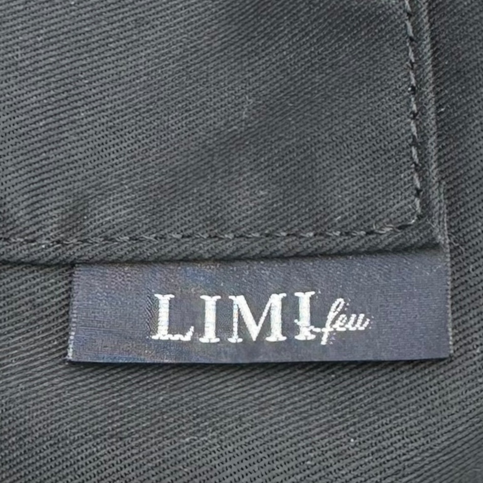 LIMI feu(リミフゥ) Knit Trompe l'oeil Print Tote Bag ニット トロンプルイユ プリント トート バッグ ブルー×ブラック
