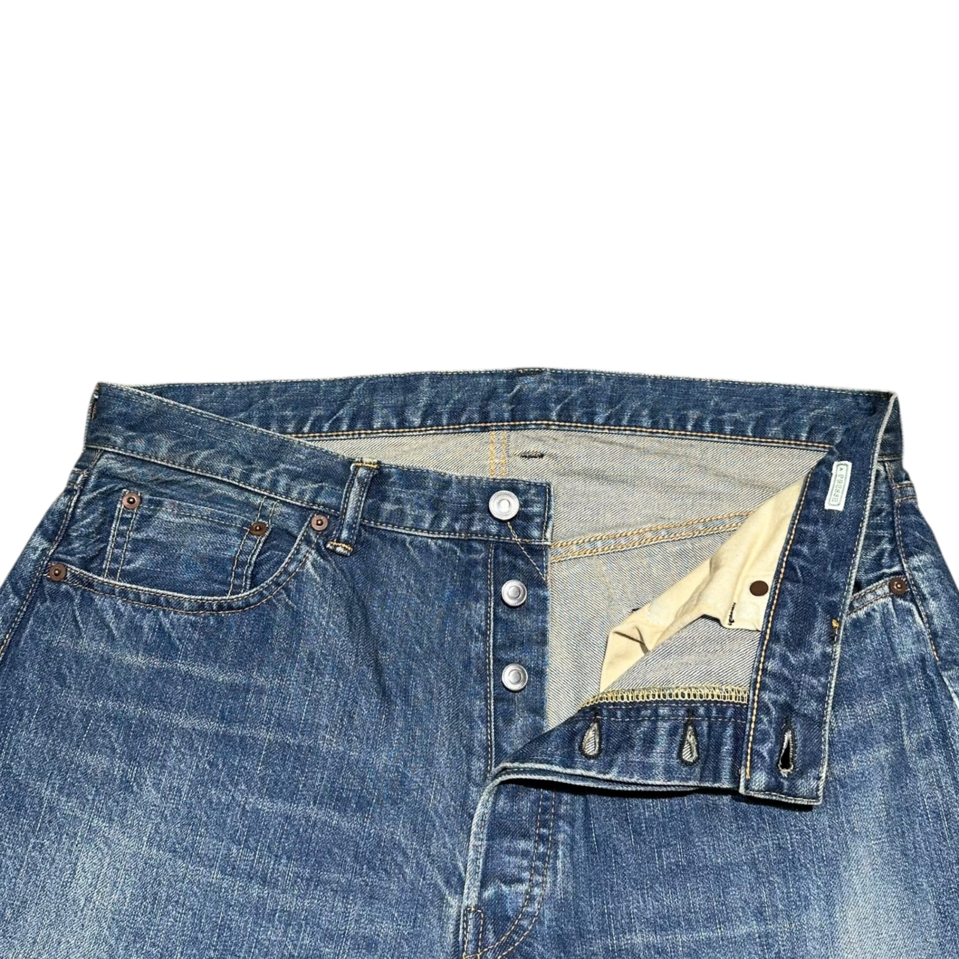 A.PRESSE(アプレッセ) 24SS Washed Denim Wide Pants ウォッシュ 加工 ワイド デニム パンツ  24SAP-04-06H 34 ライトインディゴ