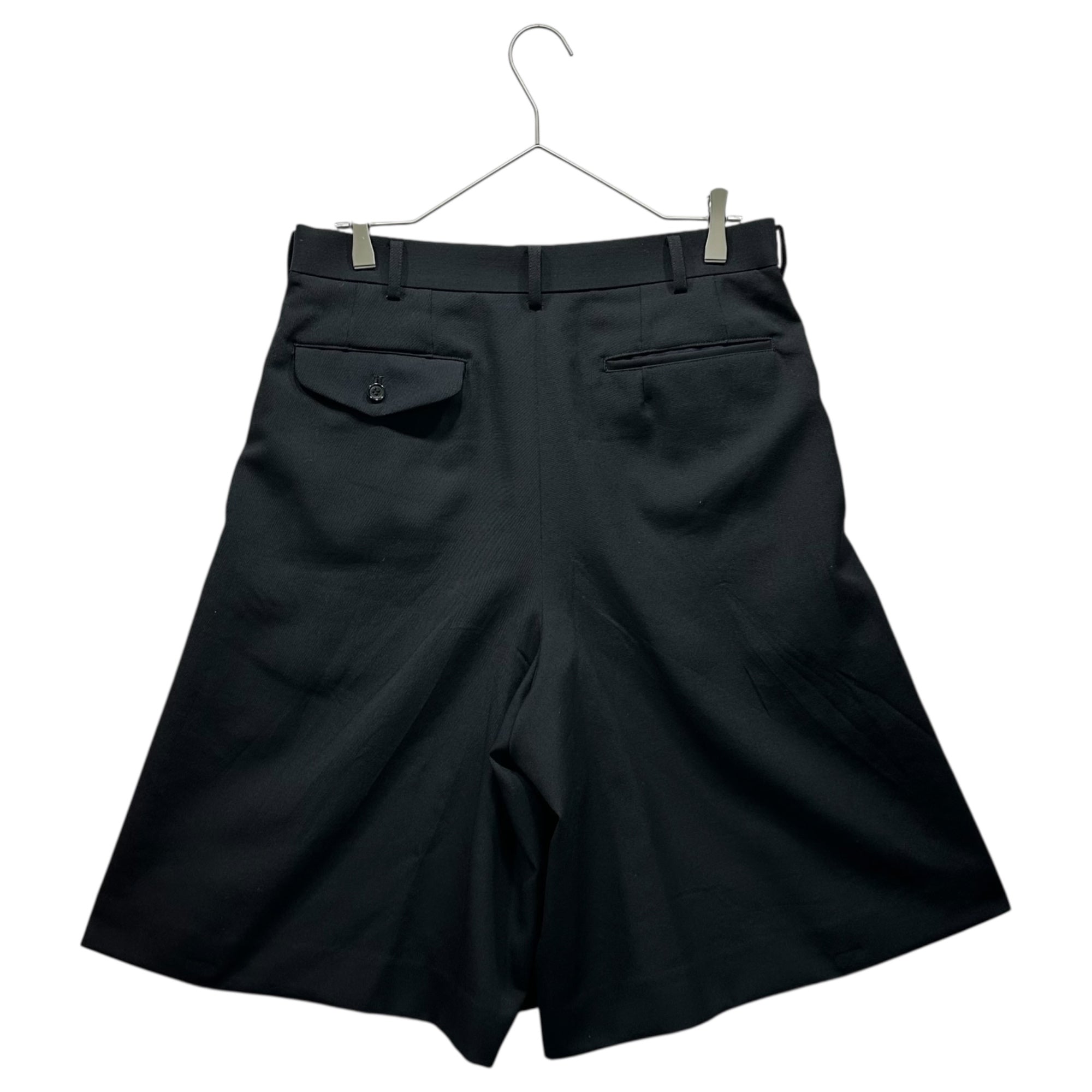 BLACK COMME des GARCONS(ブラックコムデギャルソン) 25SS Wool Gabardine Harem Half Pants ウール ギャバジン サルエル ハーフ パンツ 1O-P008 M ブラック AD2024