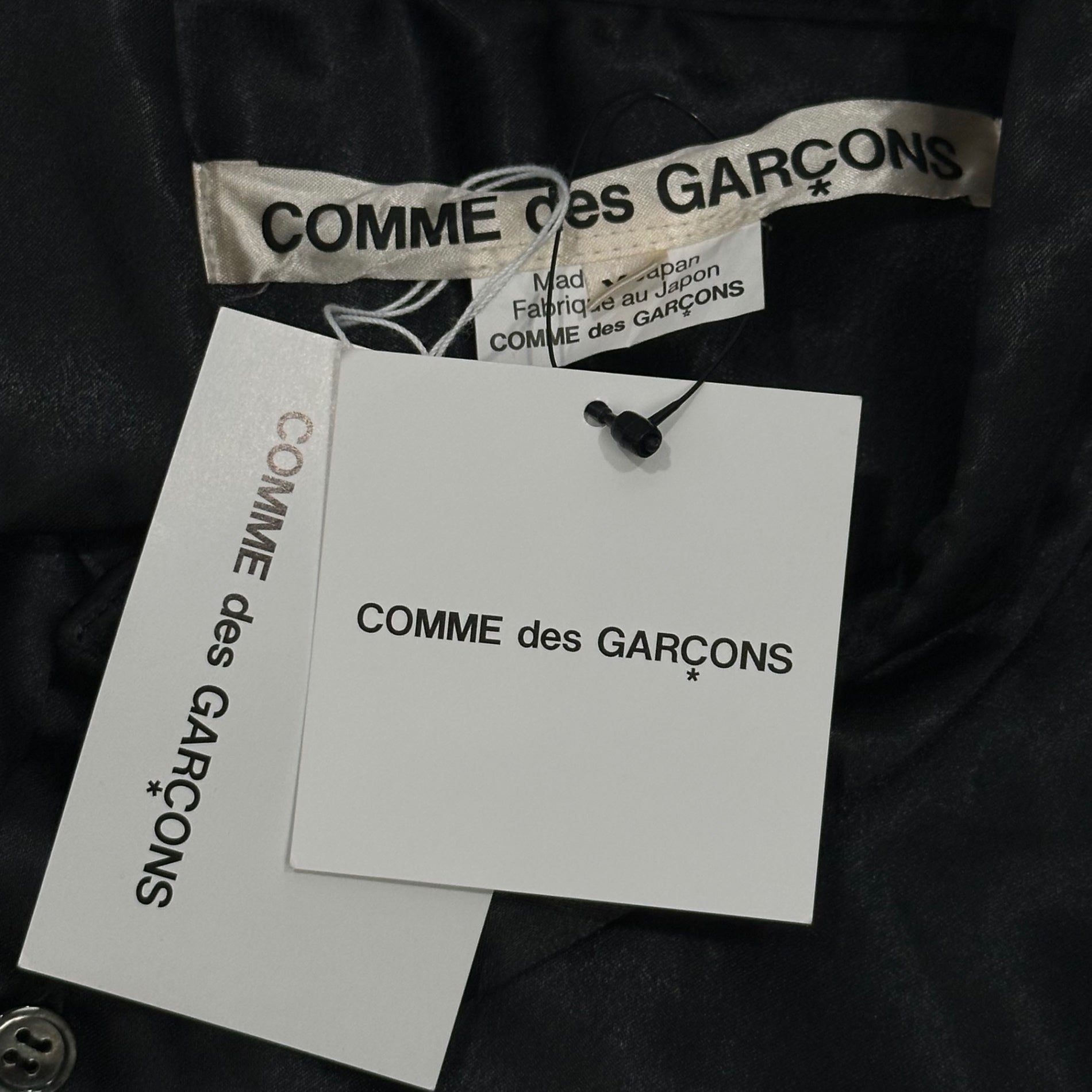COMME des GARCONS(コムデギャルソン) 2026SS Twisted Polyester Blouse ポリエステル 捻じれ ブラウス GQ-B020 XS ブラック AD2025