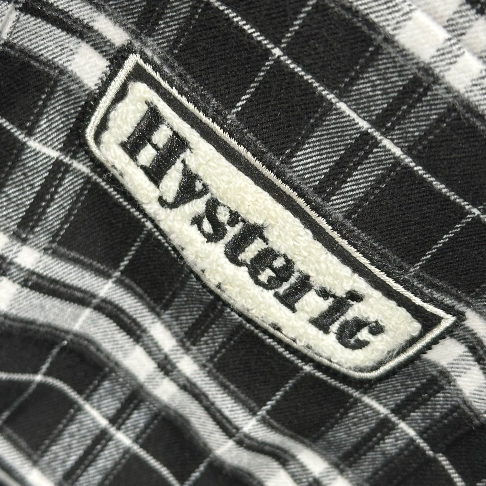 WIND AND SEA×HYSTERIC GLAMOUR (ウィンダンシー×ヒステリックグラマー) 2021AW White checkered long-sleeved shirt ホワイト チェック ロングスリーブ シャツ HDS-C-HYS-23-AP-Q1-09 M ブラック×ホワイト