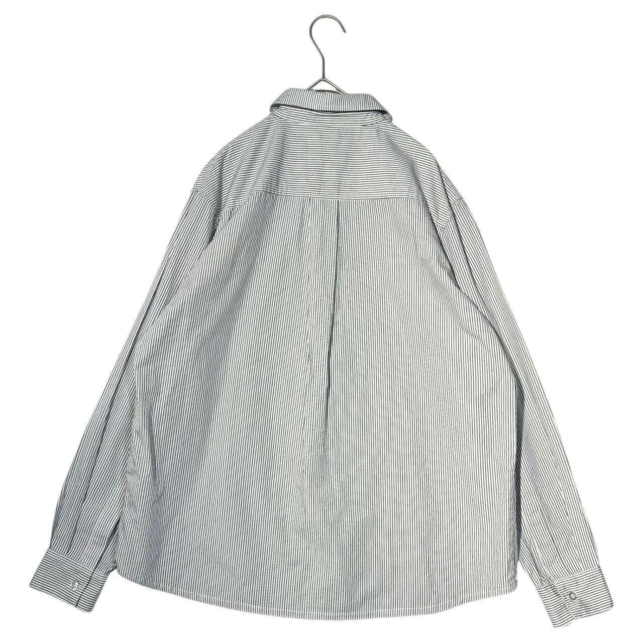OperaSPORT(オペラスポーツ) Striped Chest Logo Long Sleeve Shirt Blouse ストライプ 胸ロゴ 長袖 シャツ ブラウス 1679-343-3287 S ホワイト ユナイテッドアローズ等取扱
