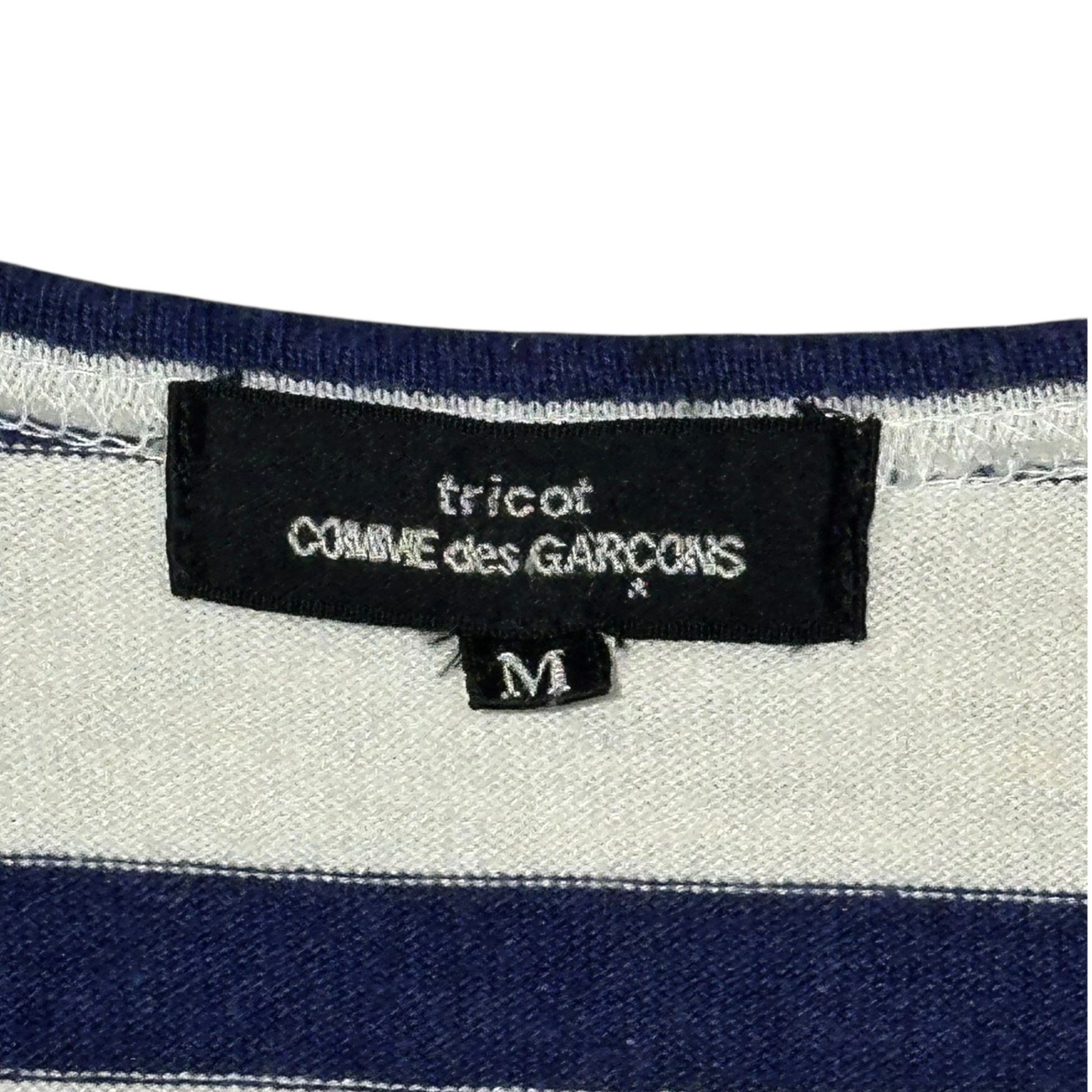 tricot COMME des GARCONS(トリココムデギャルソン) 11SS Orange Print Border Short-Sleeve T-Shirt オレンジ プリント ボーダー 半袖 Tシャツ TG-T042 M ホワイト×ブルー AD2010 みかん