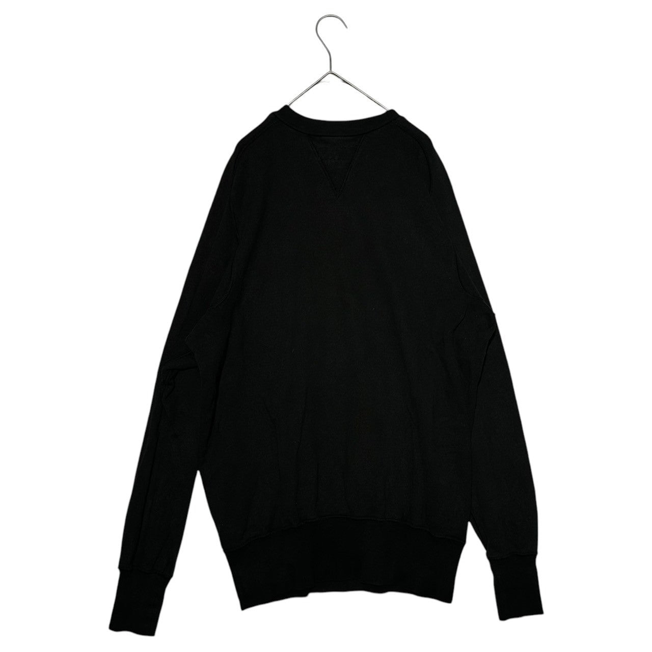 YOHJI YAMAMOTO POUR HOMME(ヨウジヤマモトプールオム) Front V Basic Crew Neck Long Sleeve Sweatshirt 前V ベーシック クルーネック 長袖 スウェット シャツ  3(L程度) ブラック