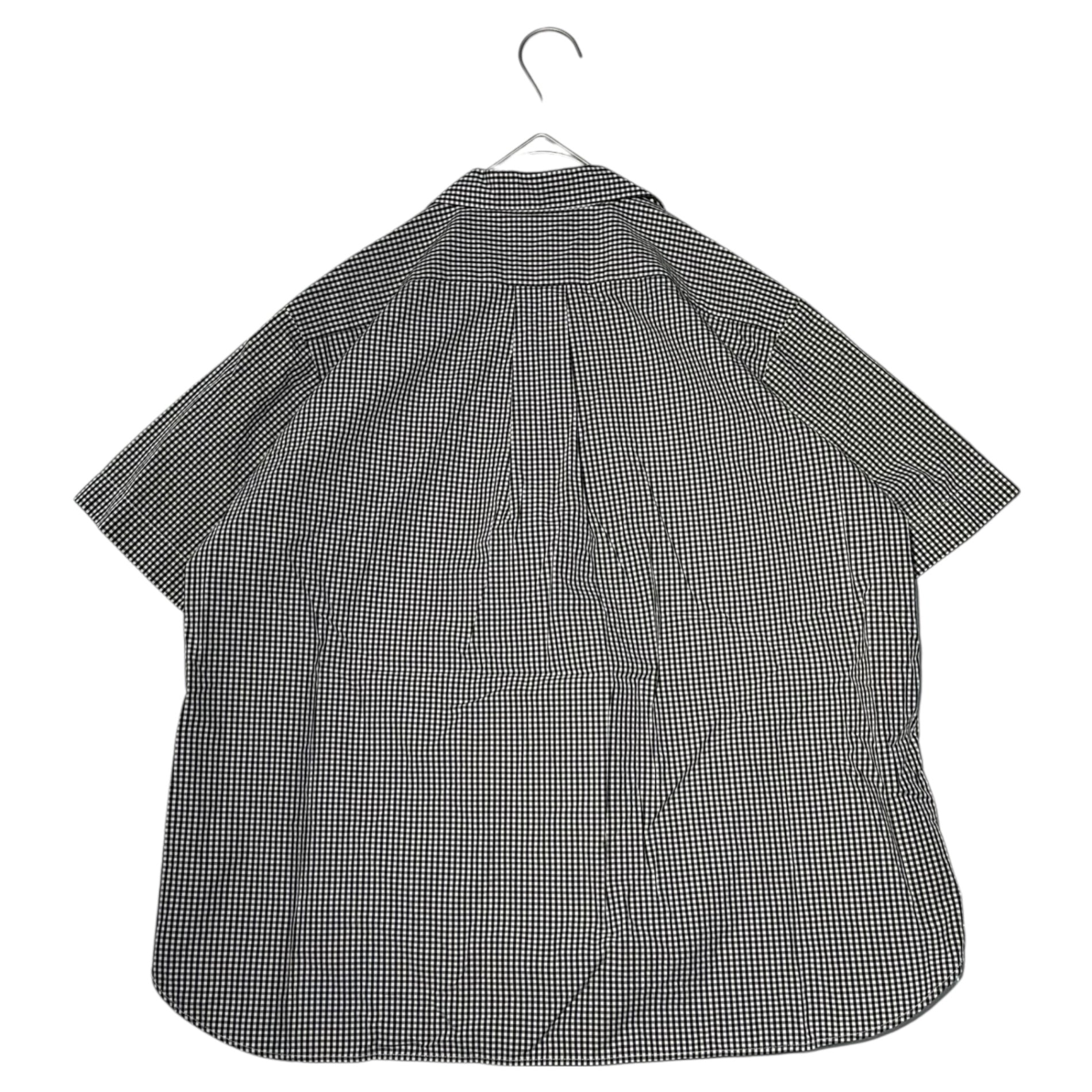 DANTON(ダントン) Custom Cotton Poplin Round Collar Work Shirt 別注 コットン ポプリン 丸襟 ワークシャツ DT-B0079 36(S程度) ブラック×ホワイト