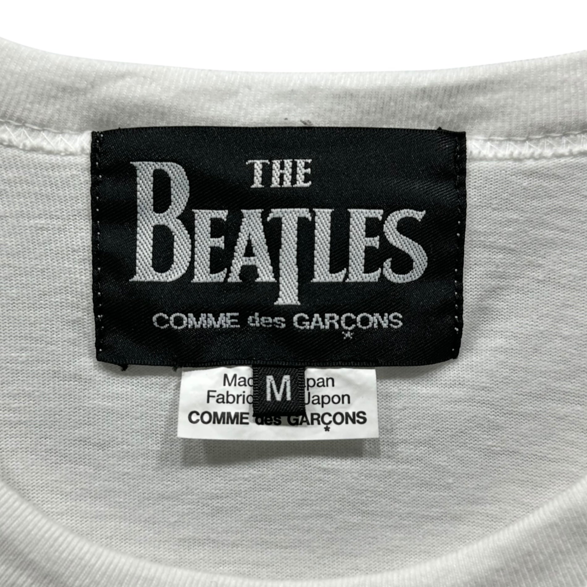 THE BEATLES COMME des GARCONS(ザビートルズコムデギャルソン) Beatles Tシャツ M ホワイト AD2024