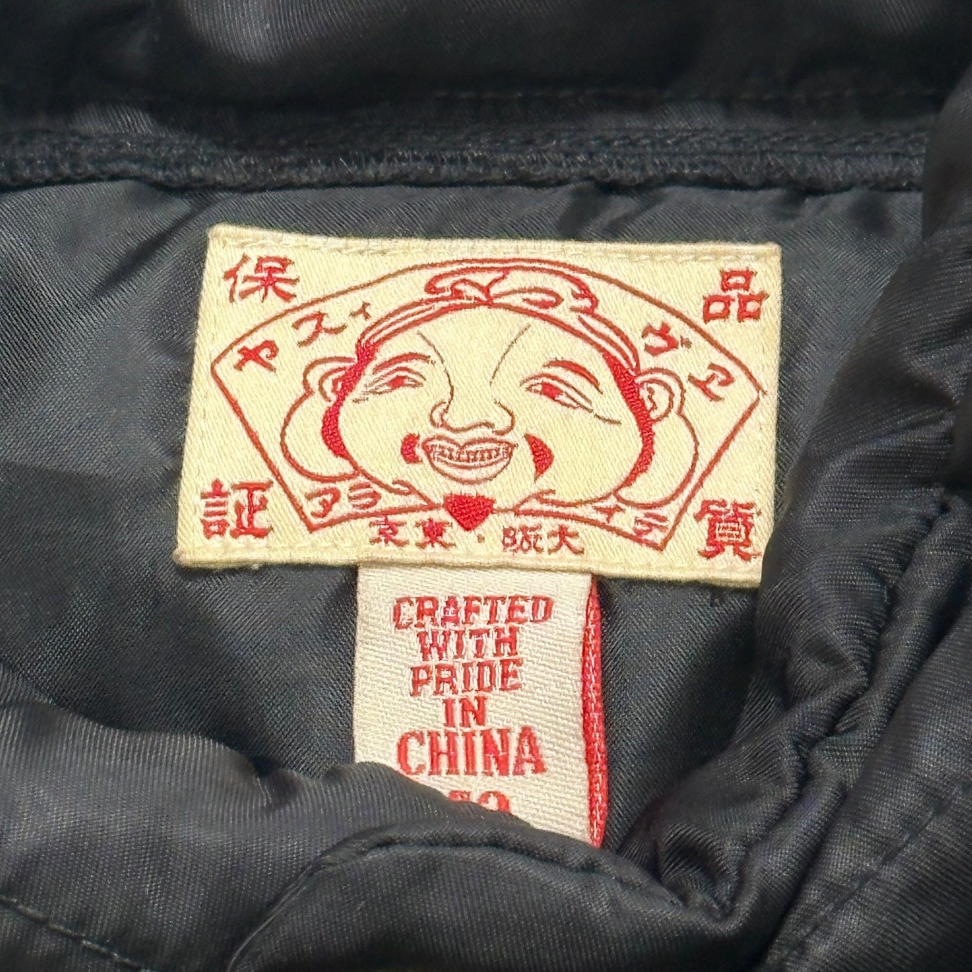 EVISU(エヴィス) Sleeve Line Racing Down Jacket 袖ライン レーシング ダウン ジャケット 42(L~XL程度) ブラック×カーキ