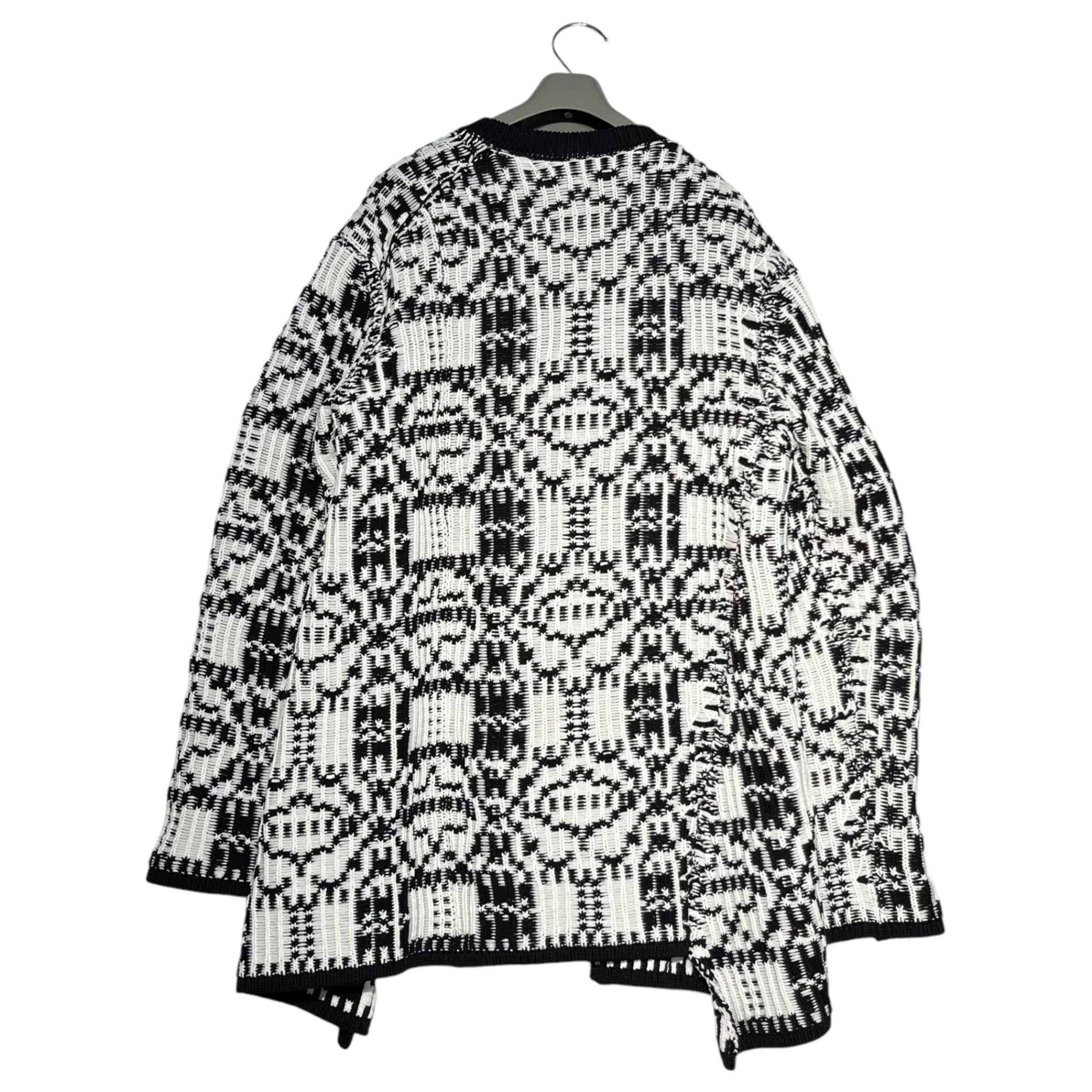 COMME des GARCONS HOMME PLUS(コムデギャルソンオムプリュス) 21AW spiral knit pullover 螺旋ニット プルオーバー PH-N018 M ホワイト×ブラック AD2021 DARKROOM期