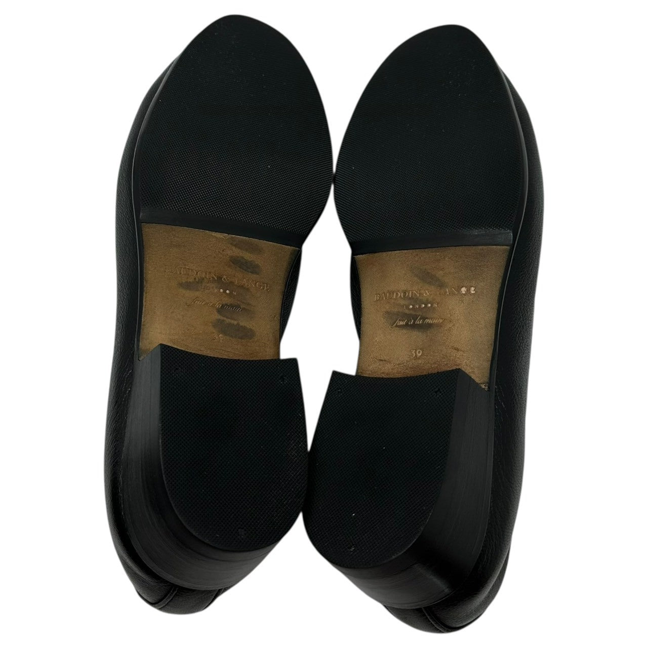 BAUDOIN & LANGE(ボードイン アンド ランジ) Sagan Classic Plain - Black Deerskin サガン クラシック プレーン ブラック ディアスキン 39(24.5cm程度) ブラック 鹿革 ローファー