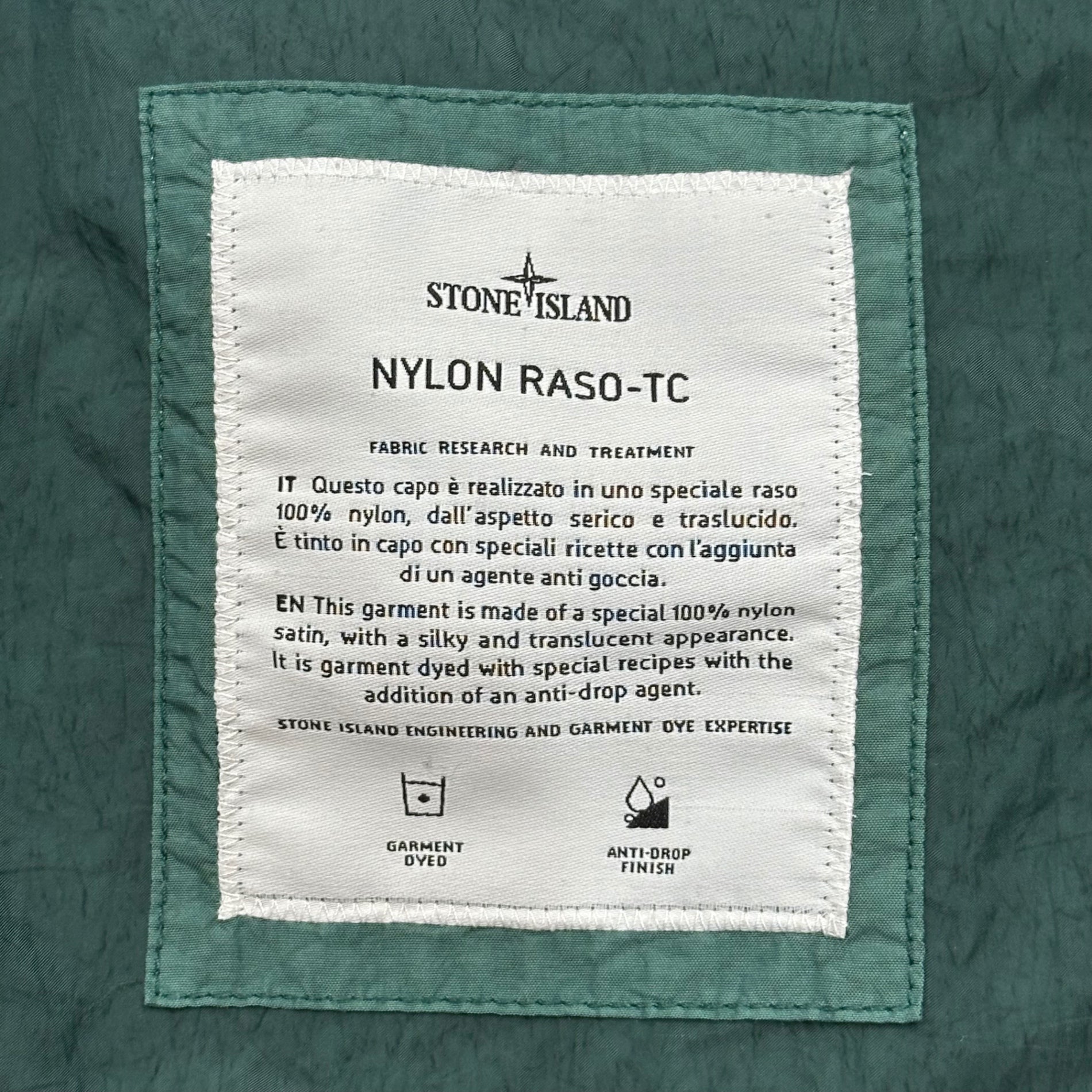 STONE ISLAND(ストーンアイランド) 21SS NYLON RASO-TC VEST ナイロン ベスト 7415G0430 L グリーン