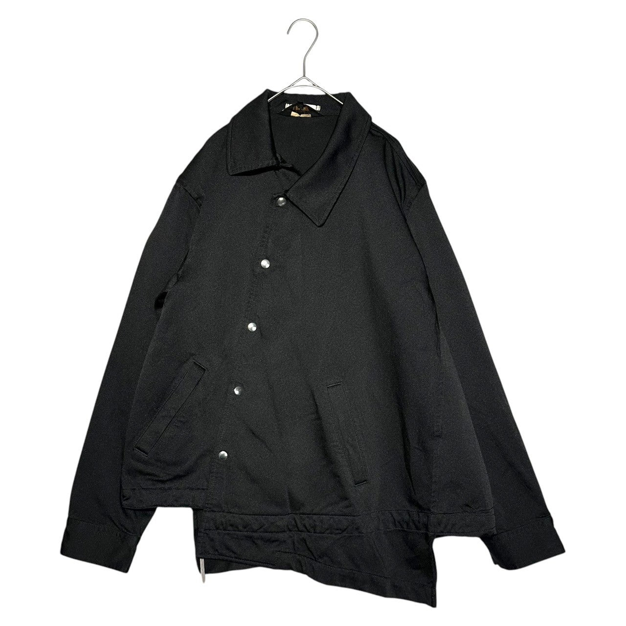 COMME des GARCONS HOMME PLUS(コムデギャルソンオムプリュス) 18AW White Shock期 Polyester Filled Twisted Coach Jacket 18AW ホワイトショック期 ポリエステル 縮絨 捻じれ コーチ ジャケット PB-J033 S ブラック AD2018