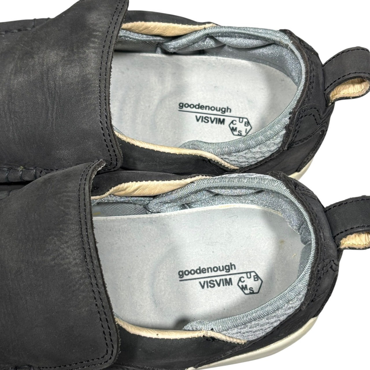 VISVIM × GOODENOUGH(ヴィズヴィム × グッドイナフ) 01AW TWONBLY Nubuck Leather Slip-Ons トンブリー ヌバック レザー スリッポン G001-01 9(27.0cm程度) ブラック