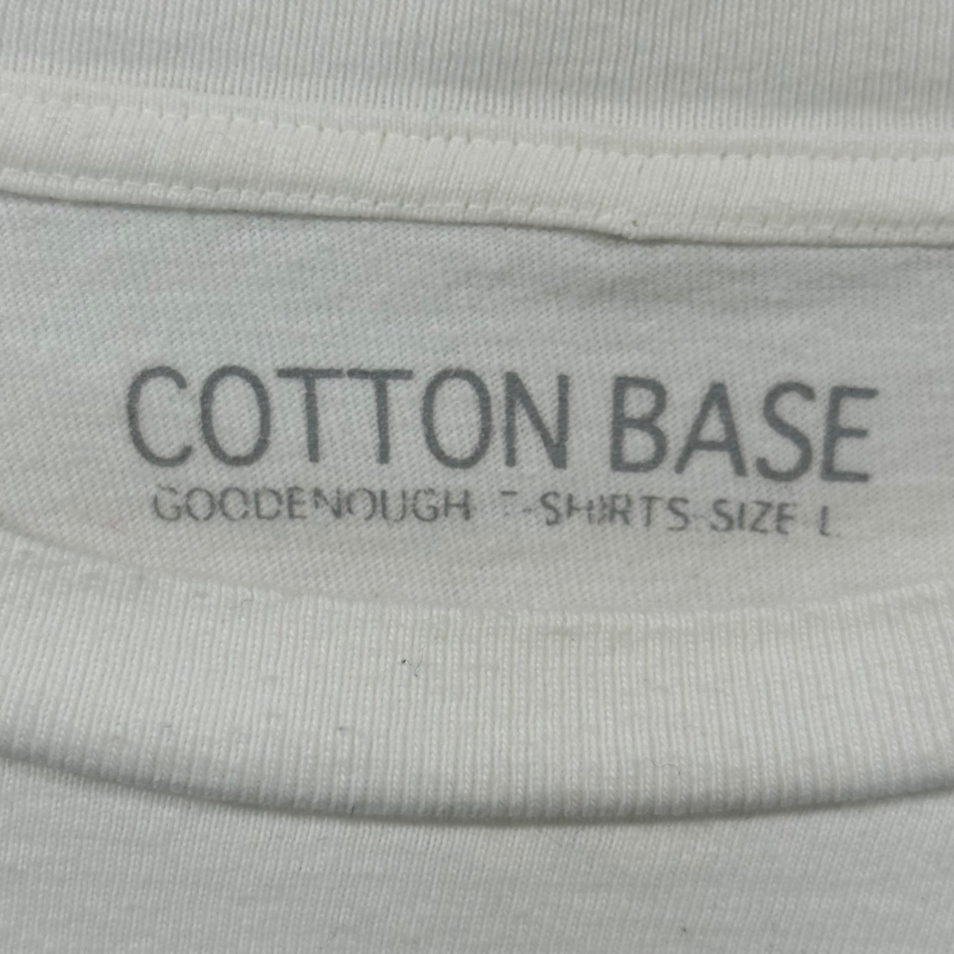 GOODENOUGH(グッドイナフ) 2007's cotton base  Line print s/s T-shirt ライン プリント 半袖 Tシャツ L ホワイト×ブラック