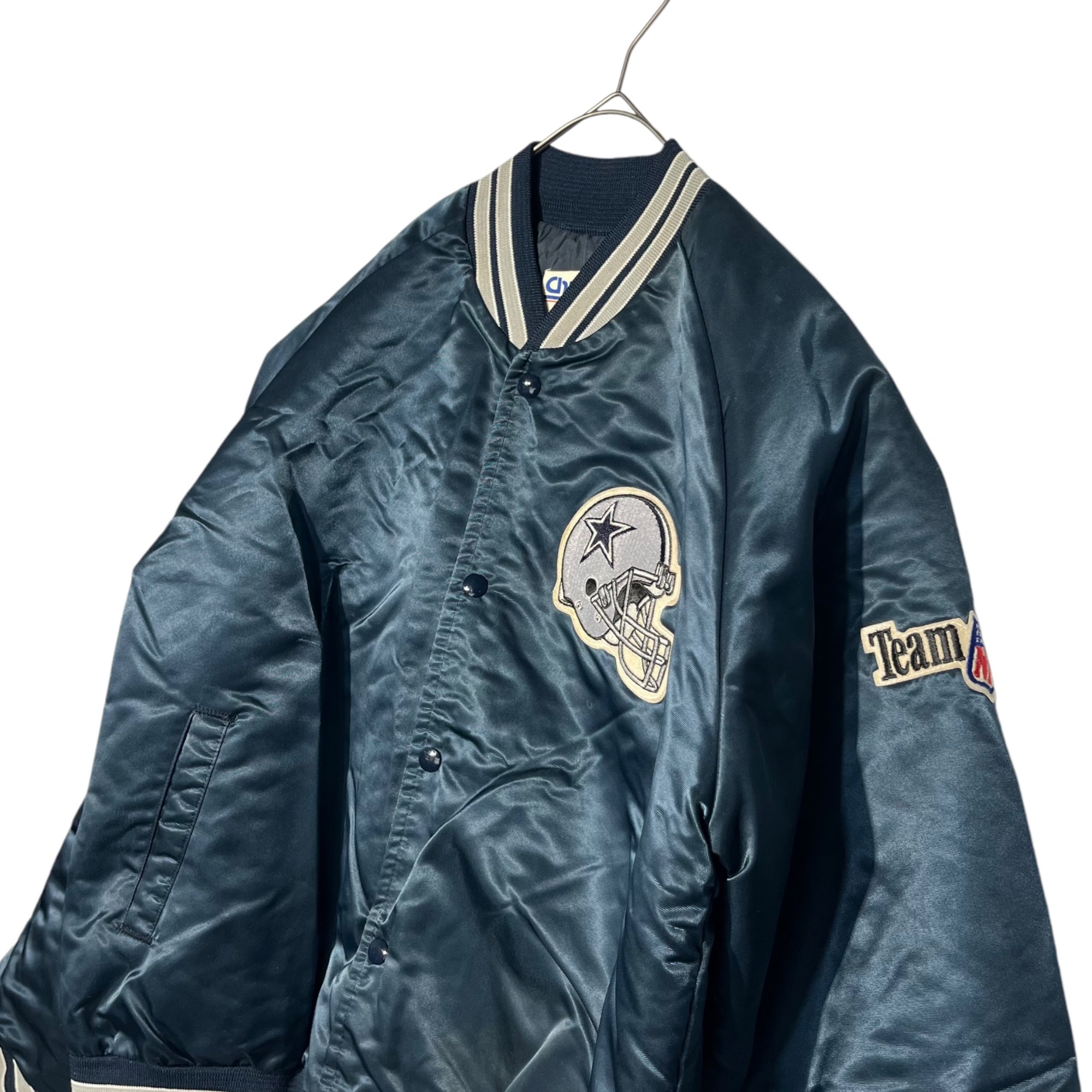 Chalk Line(チョークライン) 90's NFL COWBOYS USA made stadium jacket スタジャン L ネイビー USA製 90年代 スタジアム ジャンパー ジャケット ブルゾン ヴィンテージ 古着