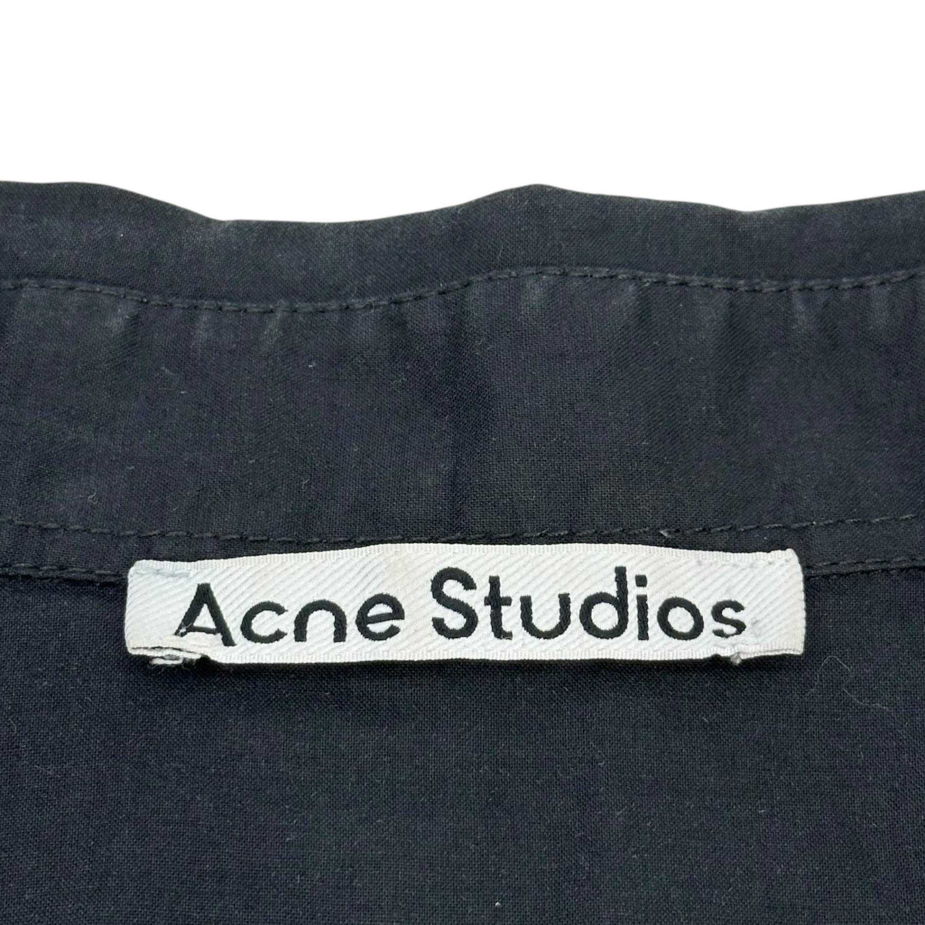 Acne Studios(アクネストゥディオズ) 22AW Kaleidoscope Check S/S Shirt 万華鏡 チェック 半袖 シャツ FN-MN-SGIR000565 44(S~M程度) ブラック×ネイビー