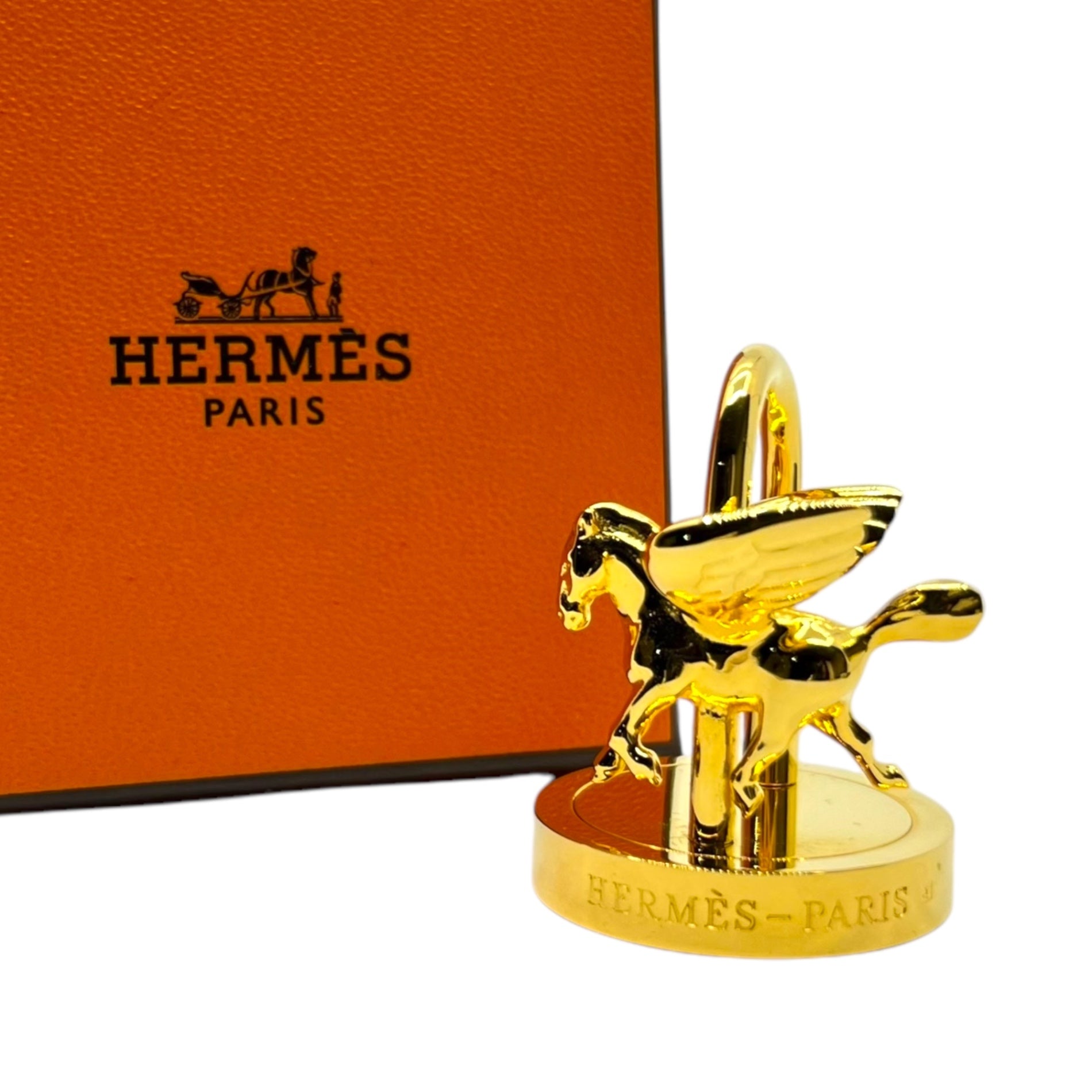 HERMES(エルメス) 2007年限定 Pegasus Cadena Charm アーネダンス ペガサス カデナ チャーム 年間テーマ 「Entrez Dans la Danse!」　ダンス ゴールド 箱付 ペンダントトップにも 可動式