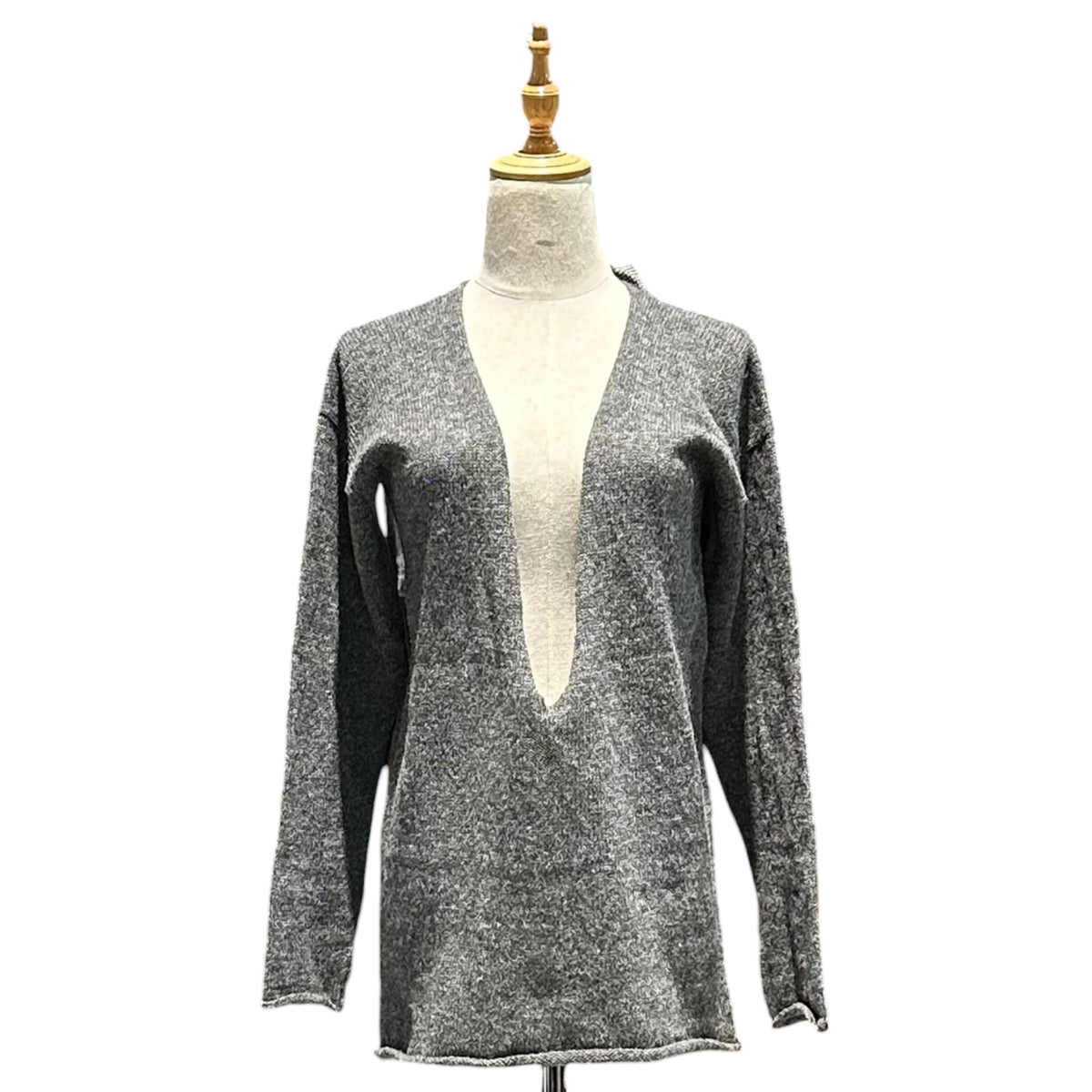 COMME des GARCONS(コムデギャルソン) 1980's Valuese-Type Wool Knit Pullover ヴァルーズ タイプ ウール ニット プルオーバー GN-080020 FREE グレー AD表記無 80s アーカイブ スキッパー