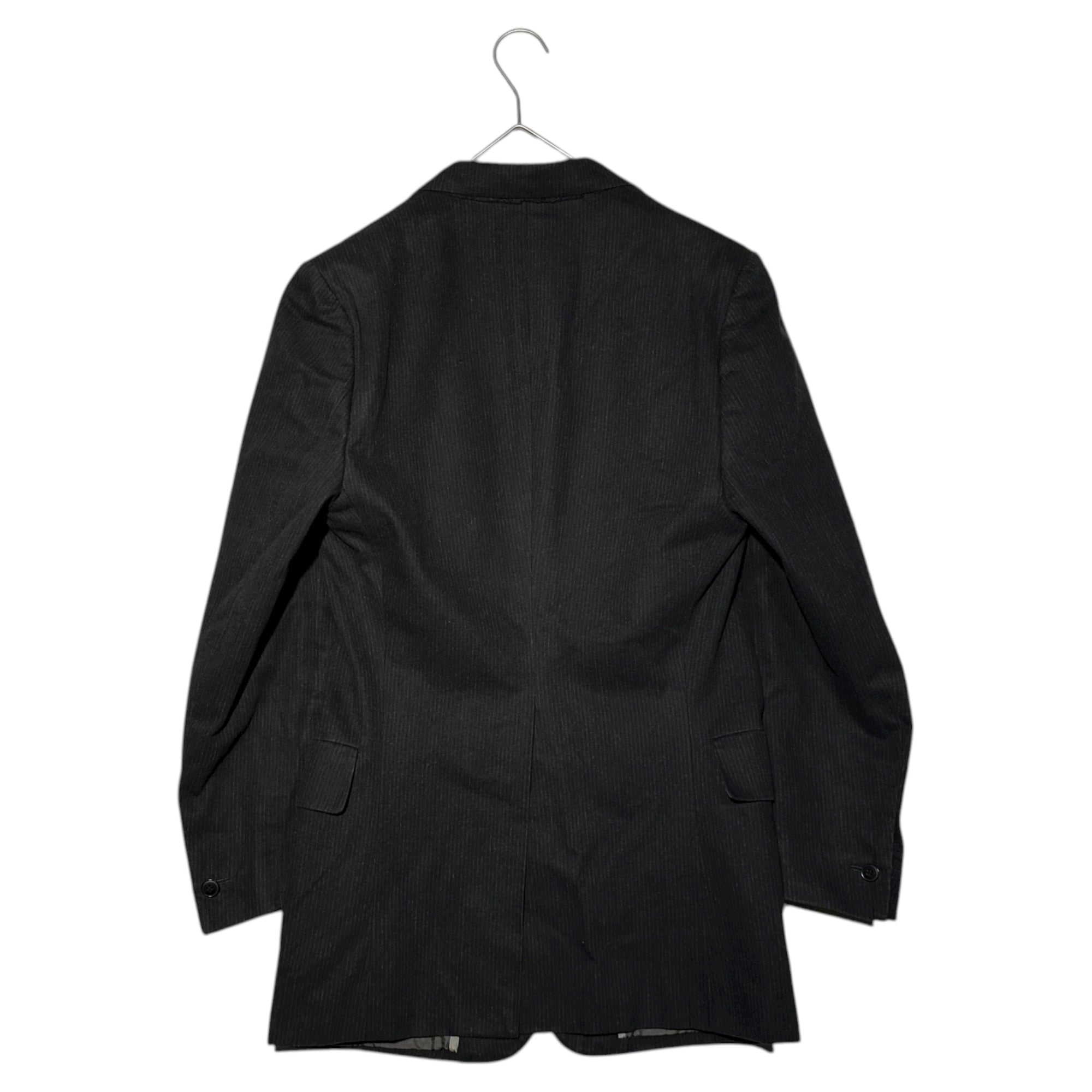 CAROL CHRISTIAN POELL(キャロルクリスチャンポエル) 02AW Archive 1B Stripe Design Tailored Jacket アーカイブ 1ボタン ストライプ デザイン テーラード ジャケット FALL 02/03 稀少品 S程度 ブラック