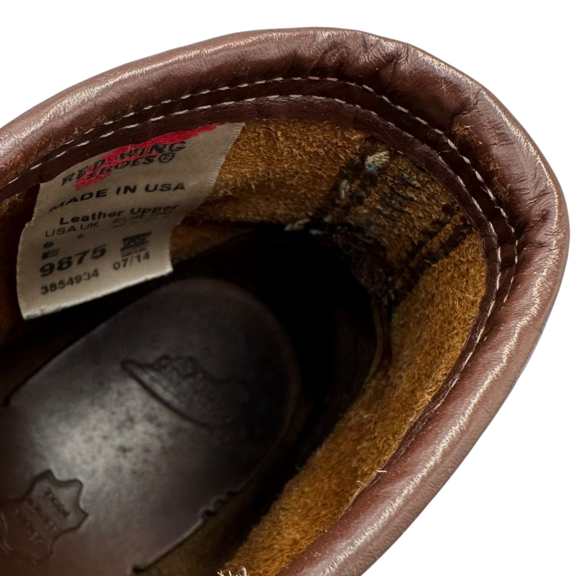 REDWING(レッドウィング) Irish Setter 6" Moc-Toe  アイリッシュセッター 6インチ モックトゥ ゴールド ラセット ブーツ 9875 9E(27cm) ライトブラウン ワーク 犬タグ 復刻 2014年製造