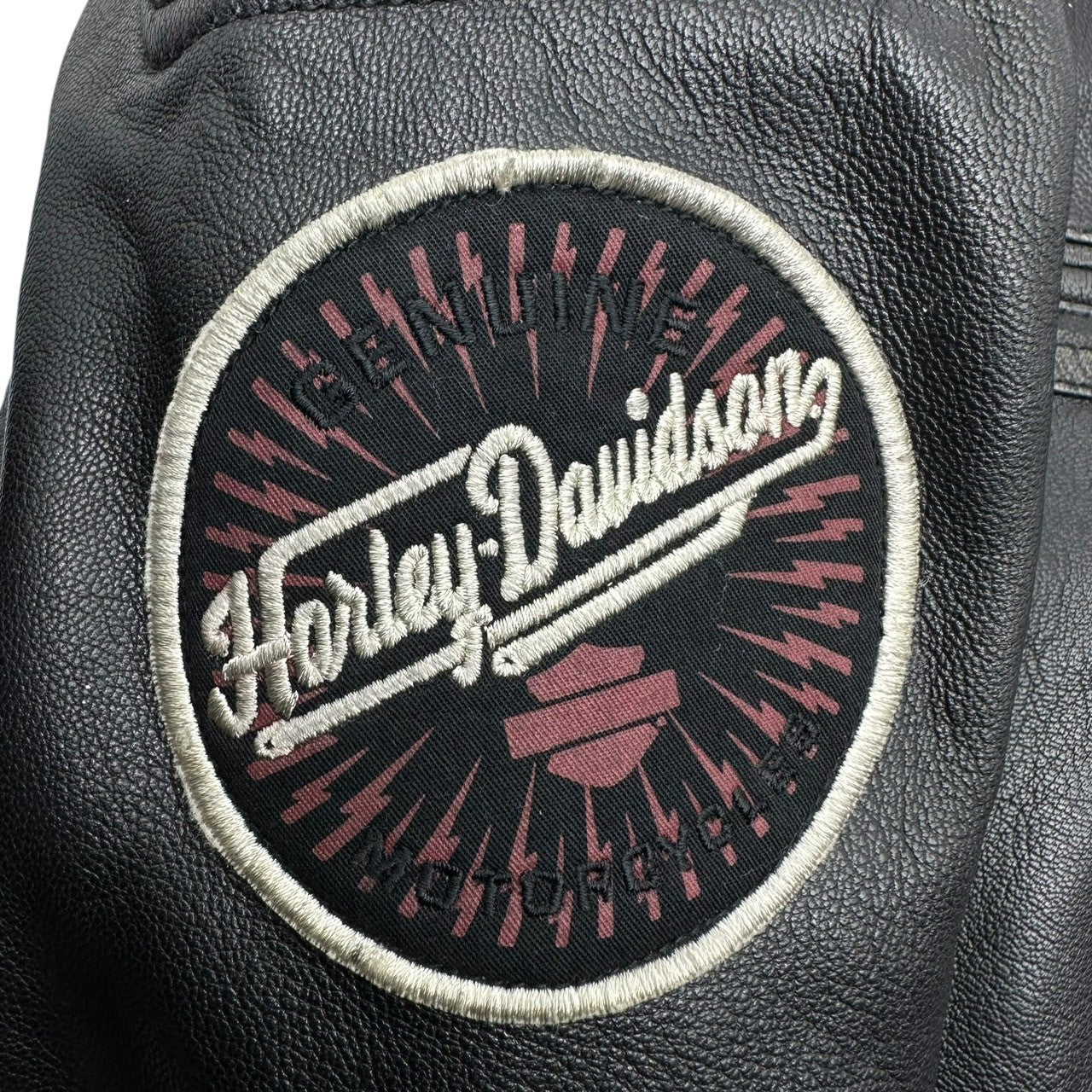 HARLEY DAVIDSON(ハーレーダビッドソン) RUSTLERS LEATHER JACKET ラスラーズ レザー ジャケット 本革 バイカー 97195-18AC L ブラック