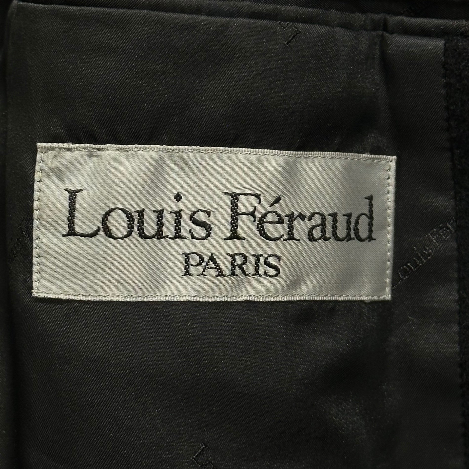 LOUIS FERAUD(ルイフェロー) Vintage Wool Long Coat ヴィンテージ ウール ロング コート S ブラック