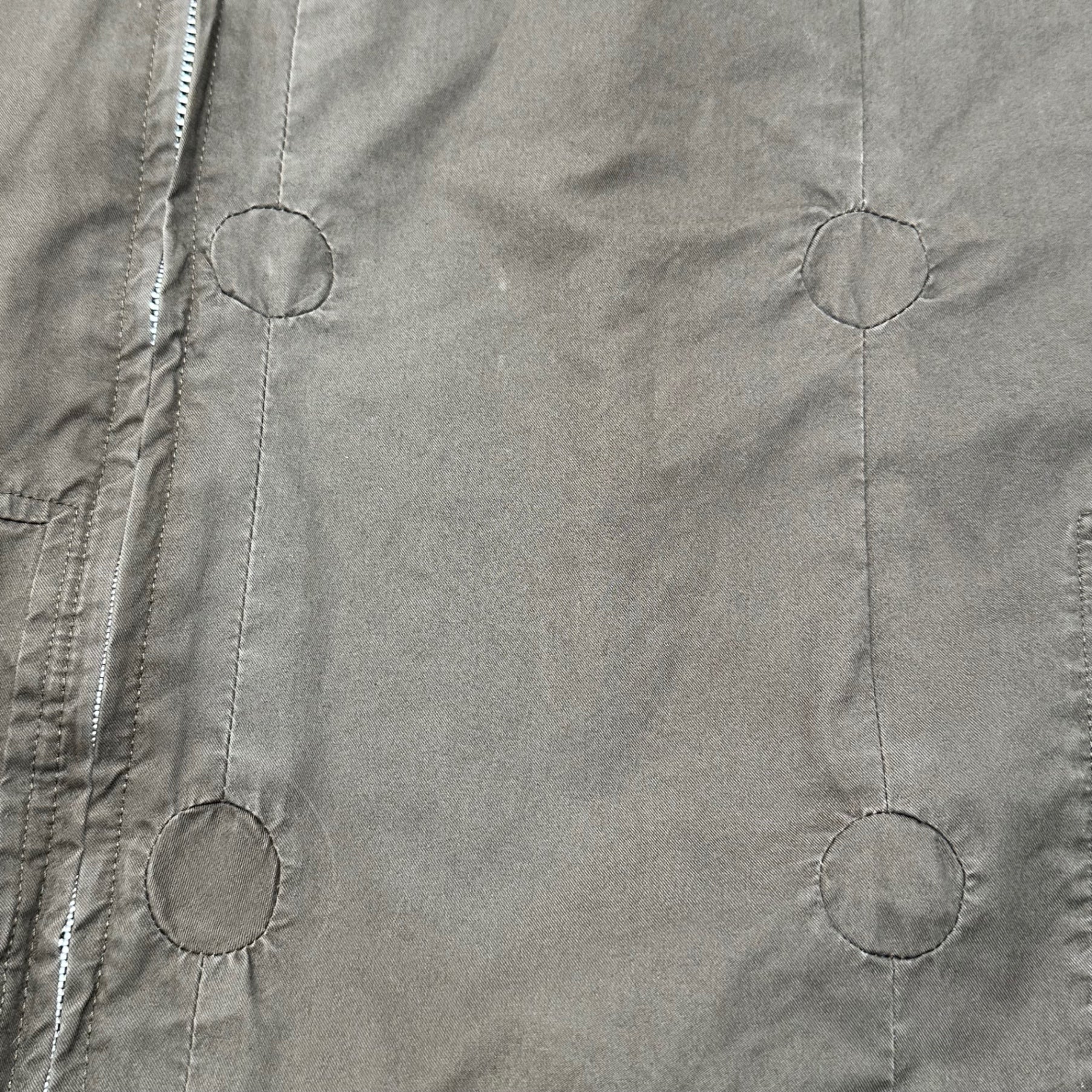 UNDERCOVER(アンダーカバー) 01SS CHAOTIC DISCORD Diagonal-zip cotton shirt 斜めジップ コットン シャツ Z1-2 M オリーブ 00's