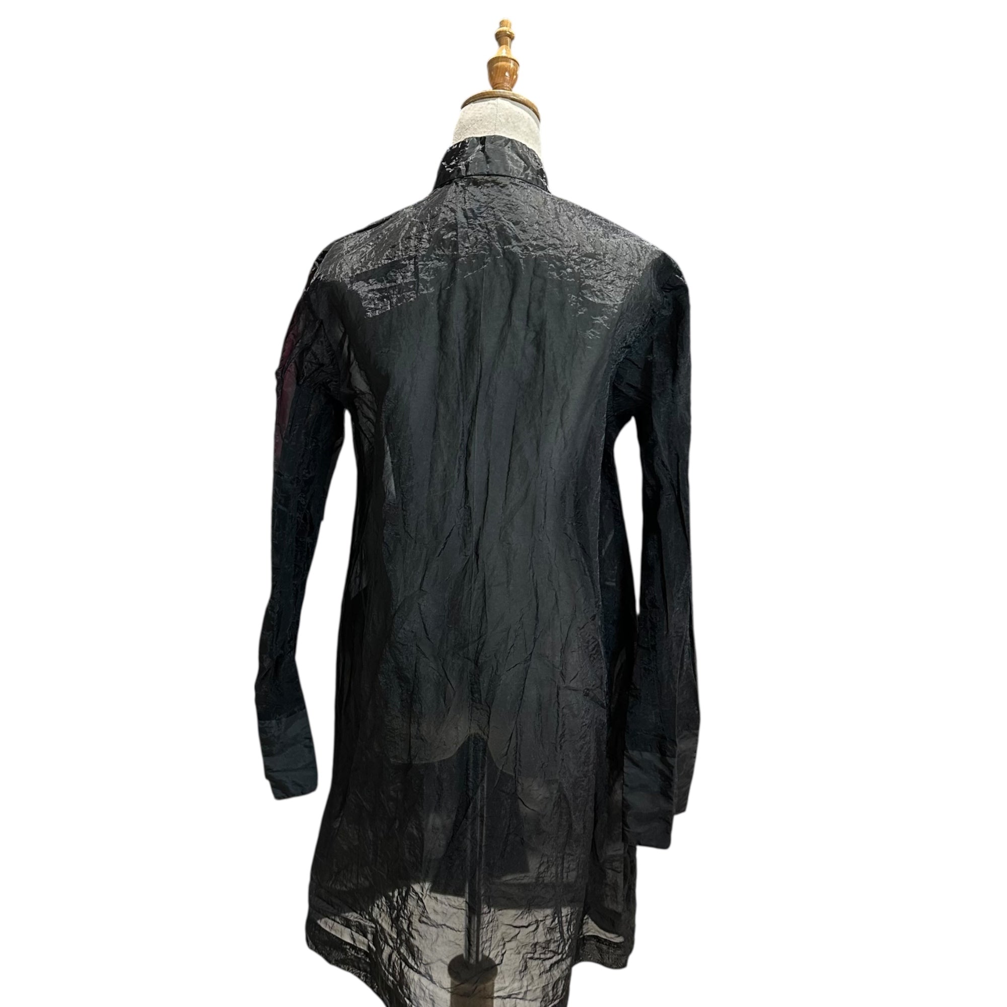 BLACK COMME des GARCONS(ブラックコムデギャルソン) 20AW Sheer China Jacket Coat シアー チャイナ ジャケット コート 1F-J024 M ブラック AD2020 男性着用可能
