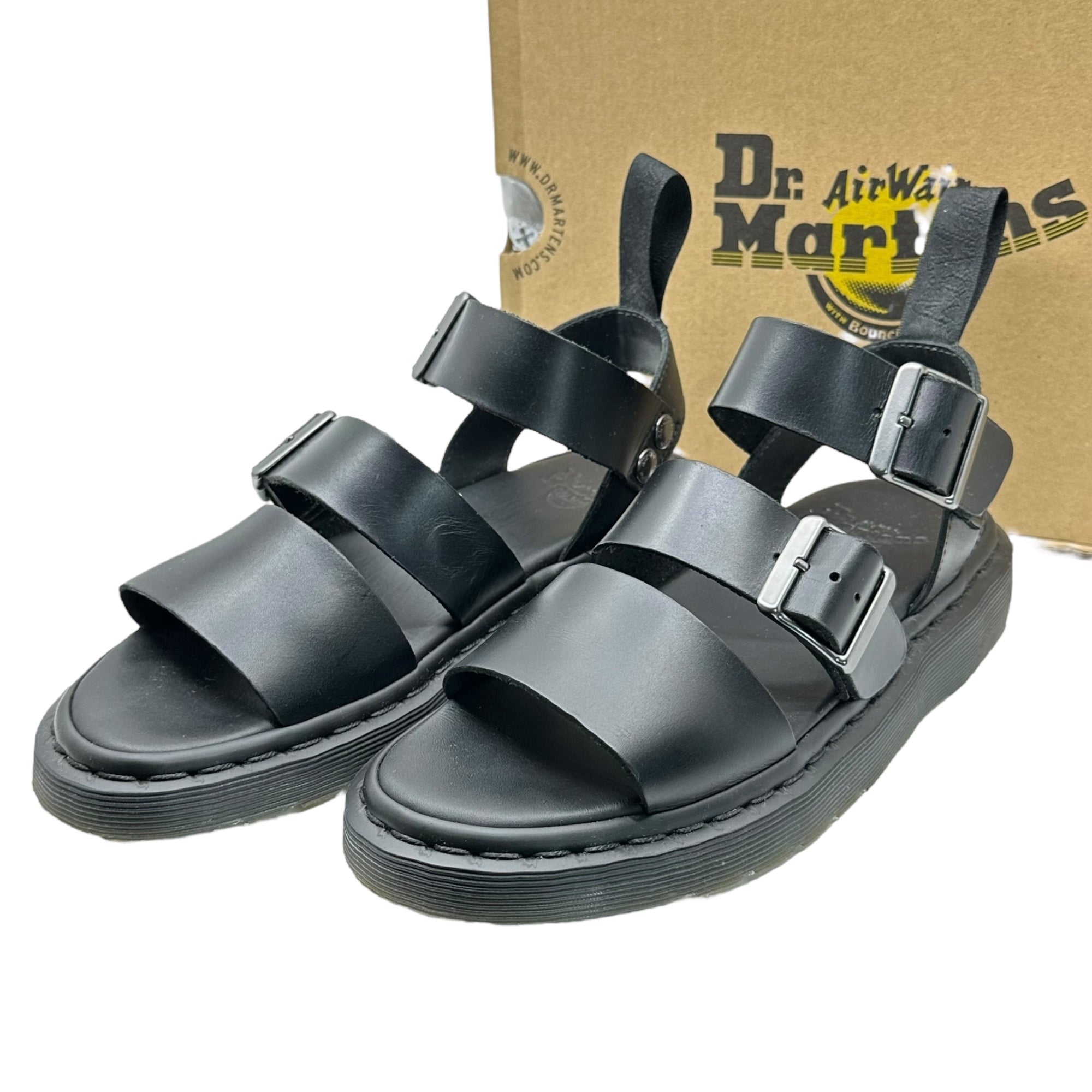 DR.MARTENS(ドクターマーチン) GRYPHON グリフォン レザー ストラップ サンダル 15695001 24cm ブラック