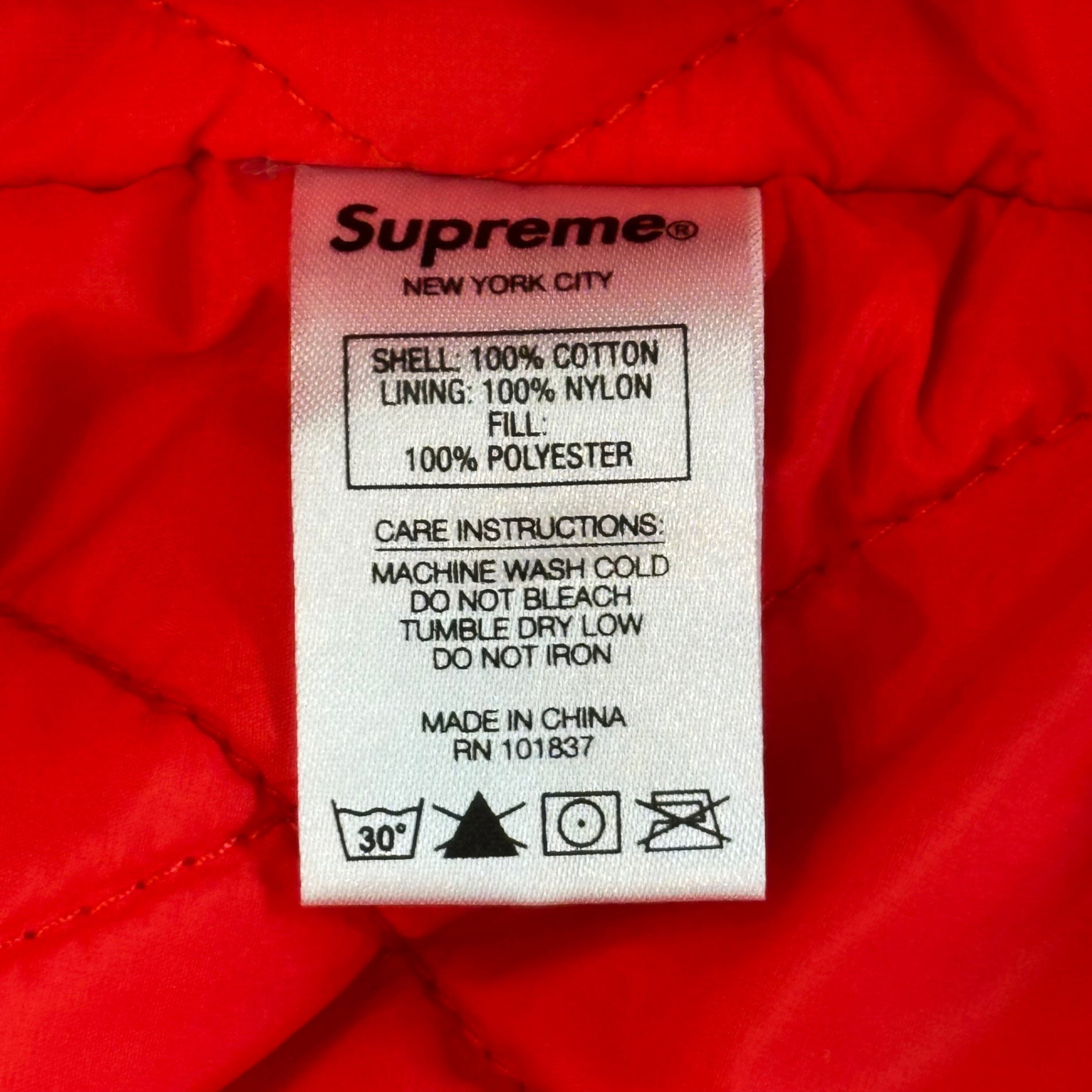 SUPREME(シュプリーム) 19AW Honda Fox Racing Puffy Zip Up Jacket ホンダ フォックス レーシング フーデッド ジップアップ ジャケット S レッド 19FW