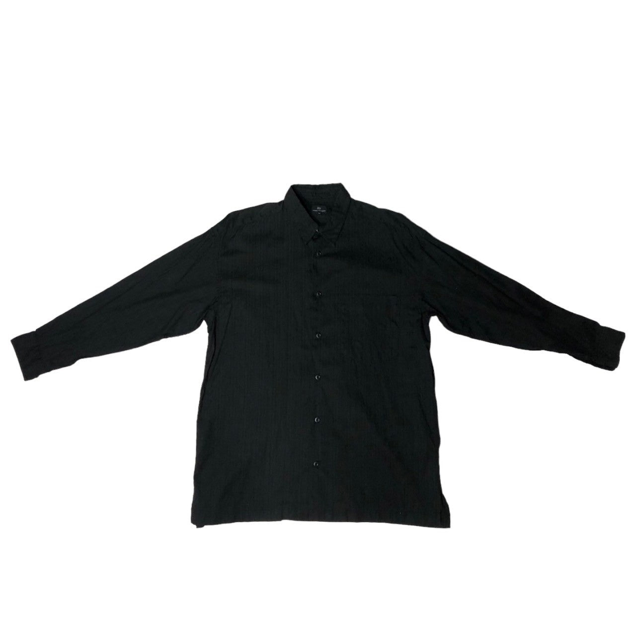 ISSEY MIYAKE(イッセイミヤケ) 90’s ストライプビッグポケットシャツ M ブラック IM