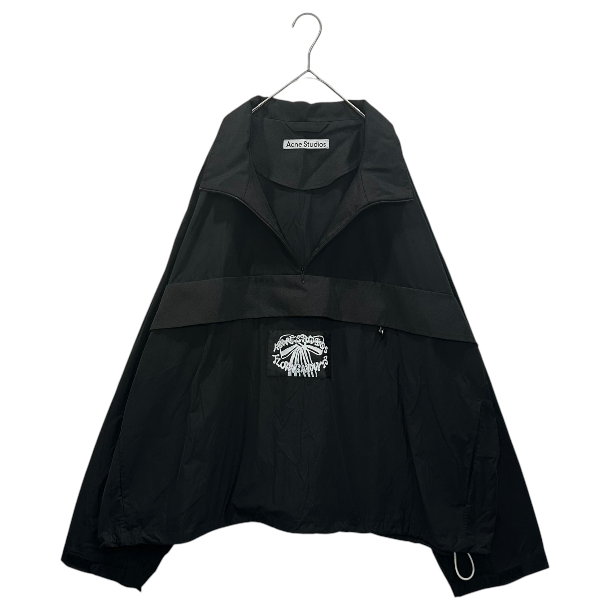 Acne Studios(アクネストゥディオズ) 23SS Logo Patch Half-Zip Jacket ロゴ ハーフジップ ジャケット FN-MN-OUTW000915 52 ブラック
